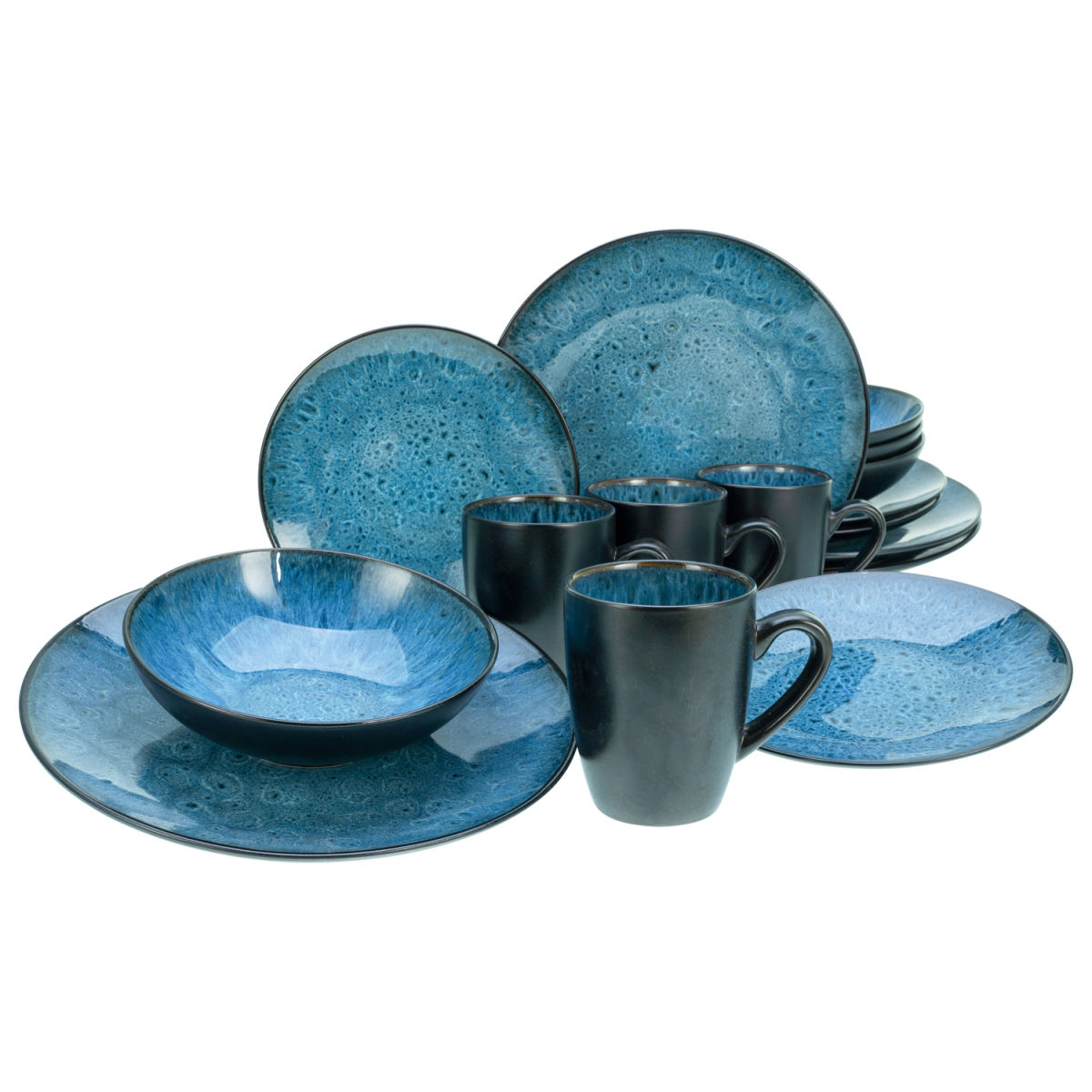 CreaTable Capri - Kombiservice 16-tlg; blau