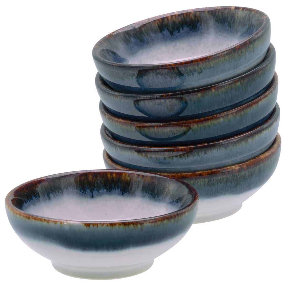 CreaTable Cascade - Sojaschale 6-tlg; 40 ml, 8x3 cm (ØxH); blau; rund; 6 Stück / Pack