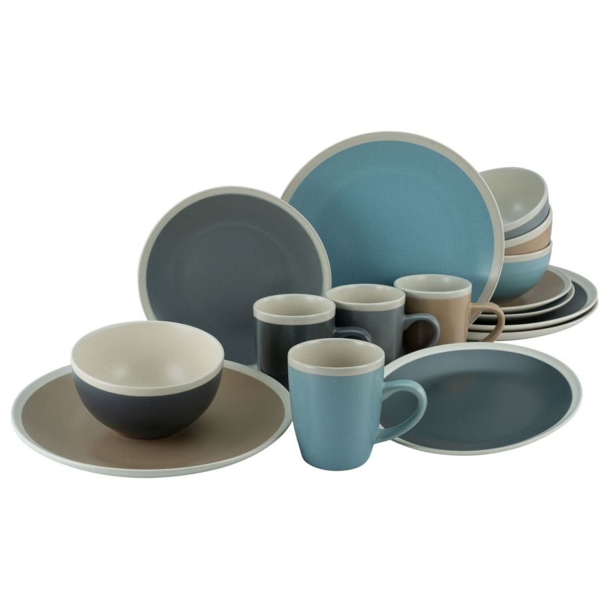 CreaTable Nordic Living cool - Kombiservice 16 tlg; mehrfarbig