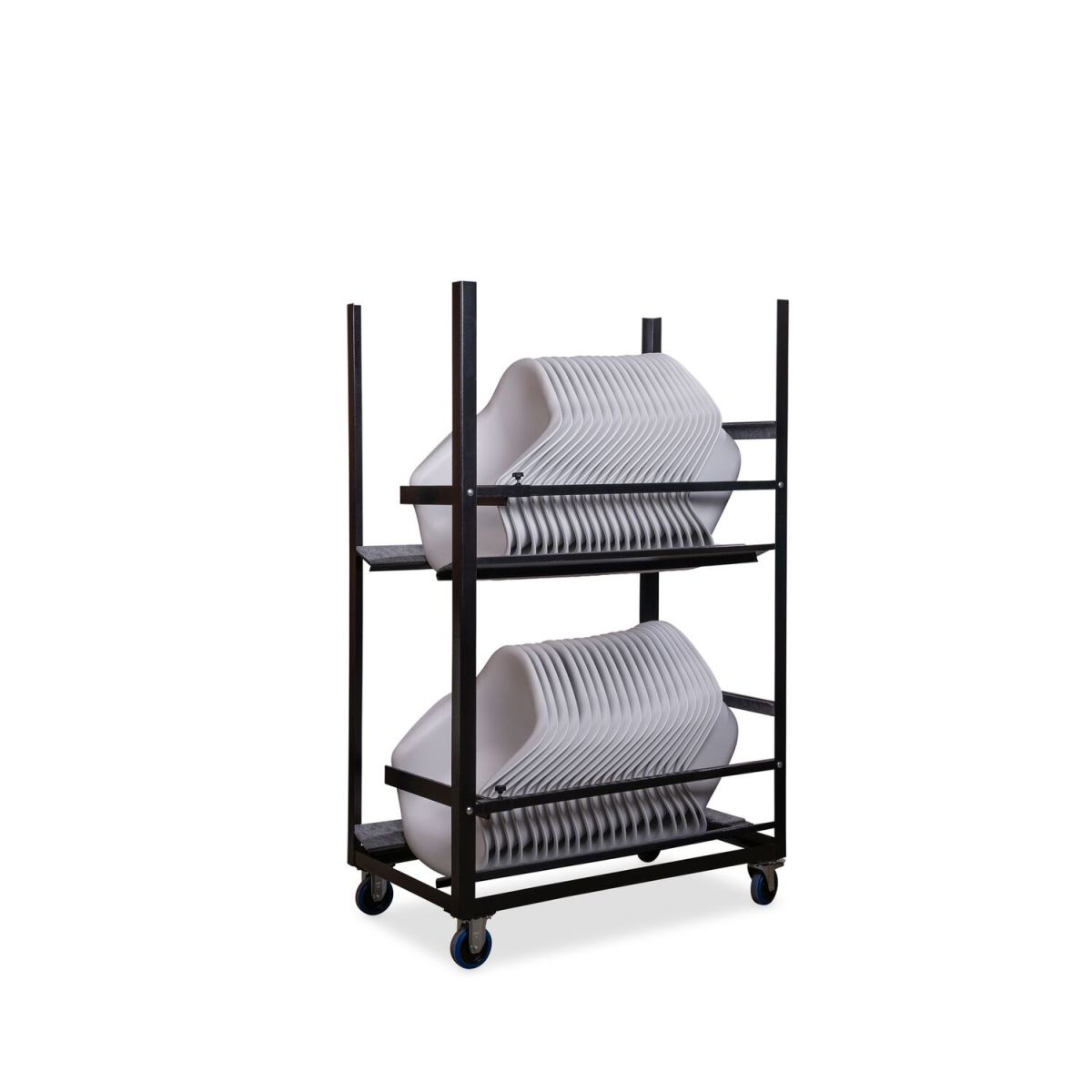 Feros Transportwagen Keeve für 40 Sitzschalen mit Armlehne; 120x73.5x195 cm (BxTxH); schwarz