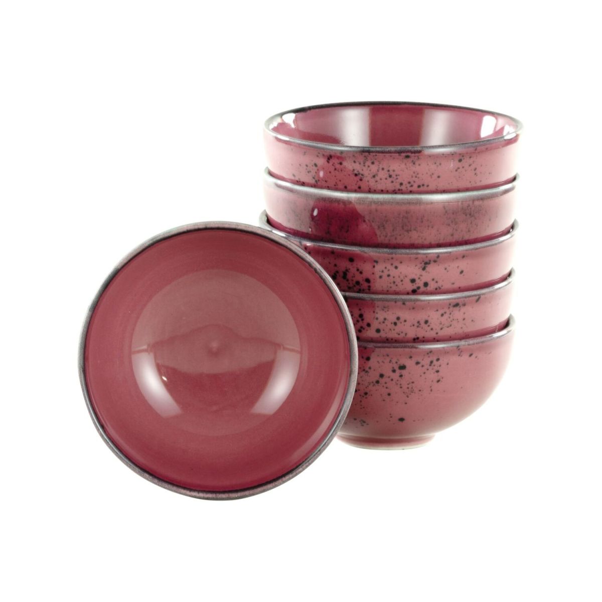 CreaTable Nature Collection - Dipschale 6-tlg; 200 ml, 11.5x5.5 cm (ØxH); rot; rund; 6 Stück / Pack