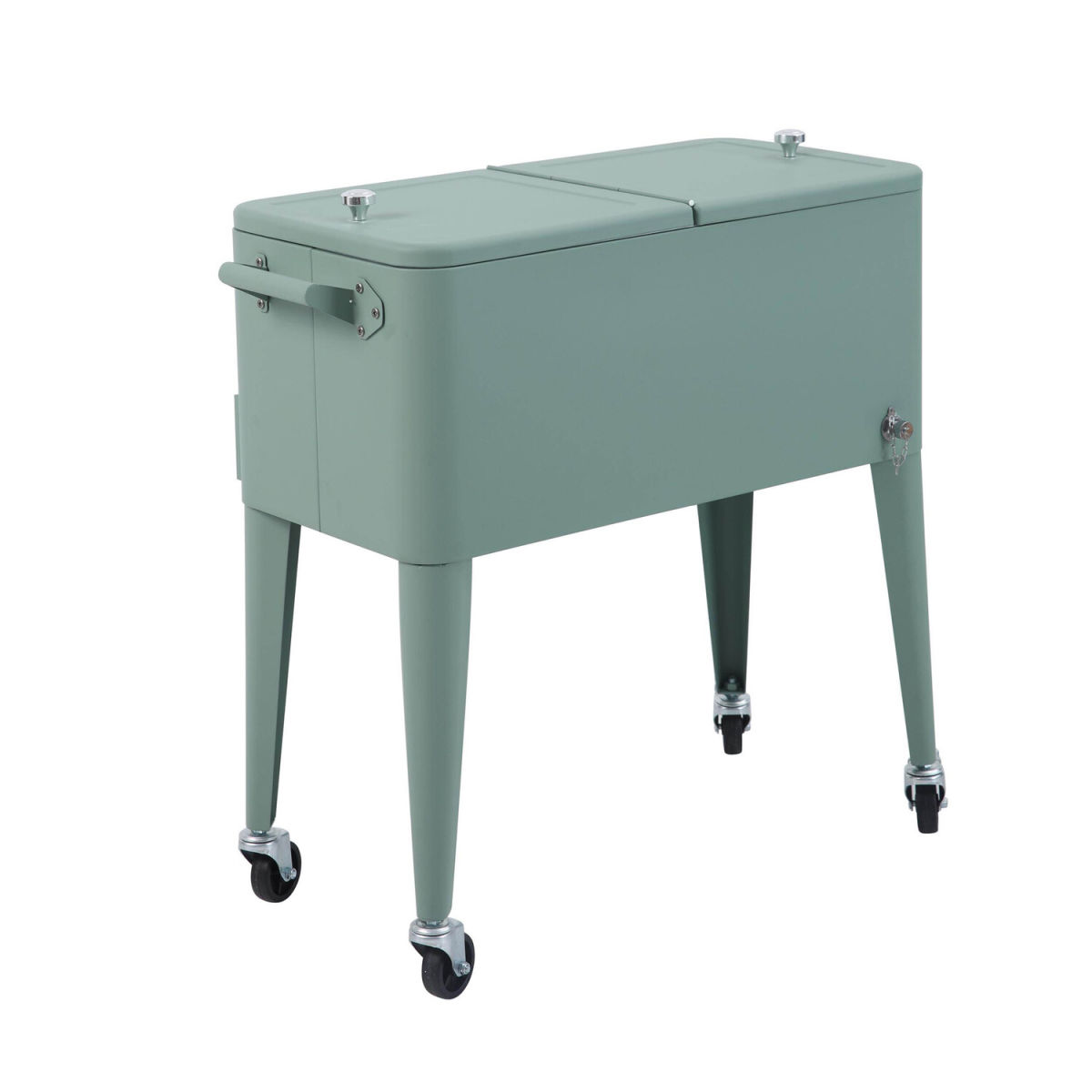 Barths Kühlbox Icy auf Rädern; 91x43x89 cm (LxBxH); grün