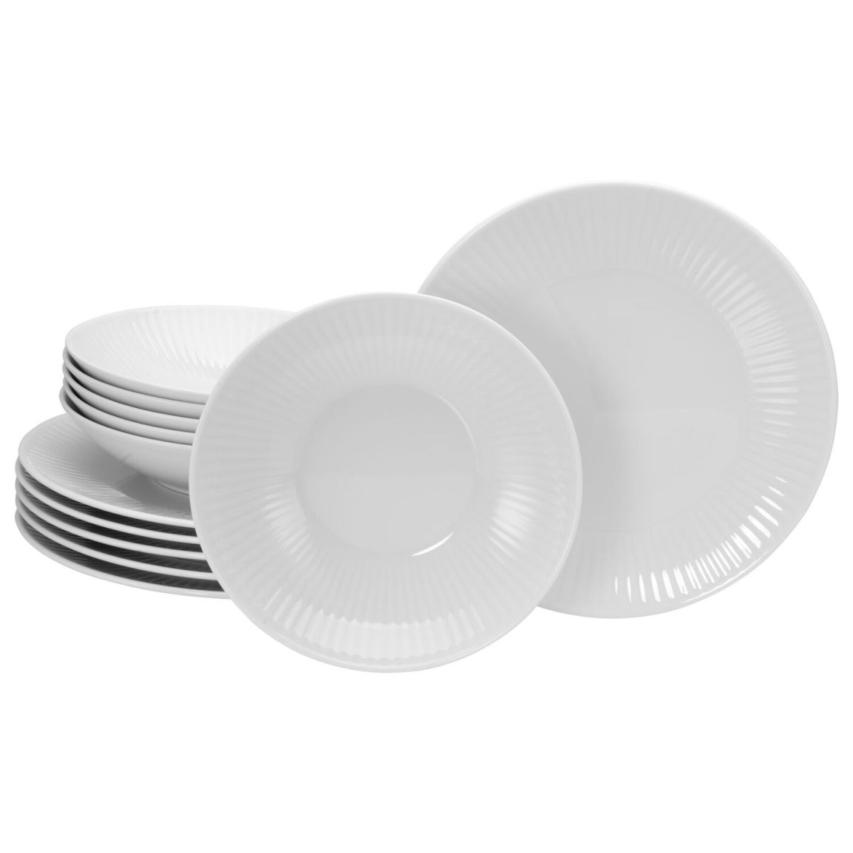 CreaTable Valencia gold - Tafelservice 12-tlg; weiß