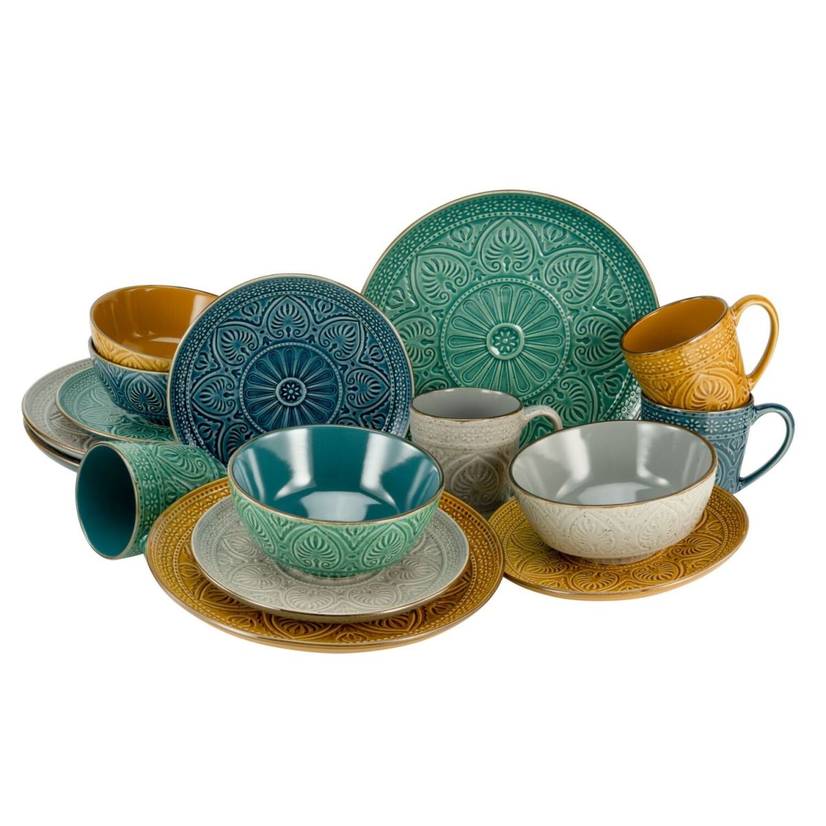 CreaTable Samarkand - Kombiservice 16-tlg; mehrfarbig