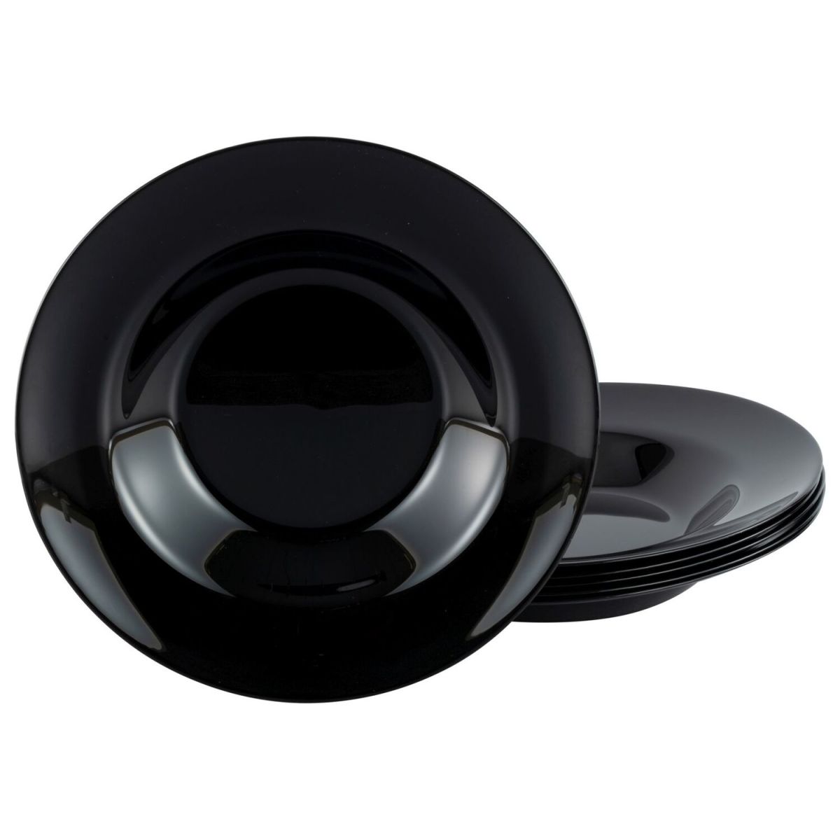CreaTable Italien Party - Pastateller 29 cm 6-tlg; 450 ml, 29x5 cm (ØxH); schwarz; rund; 6 Stück / Pack
