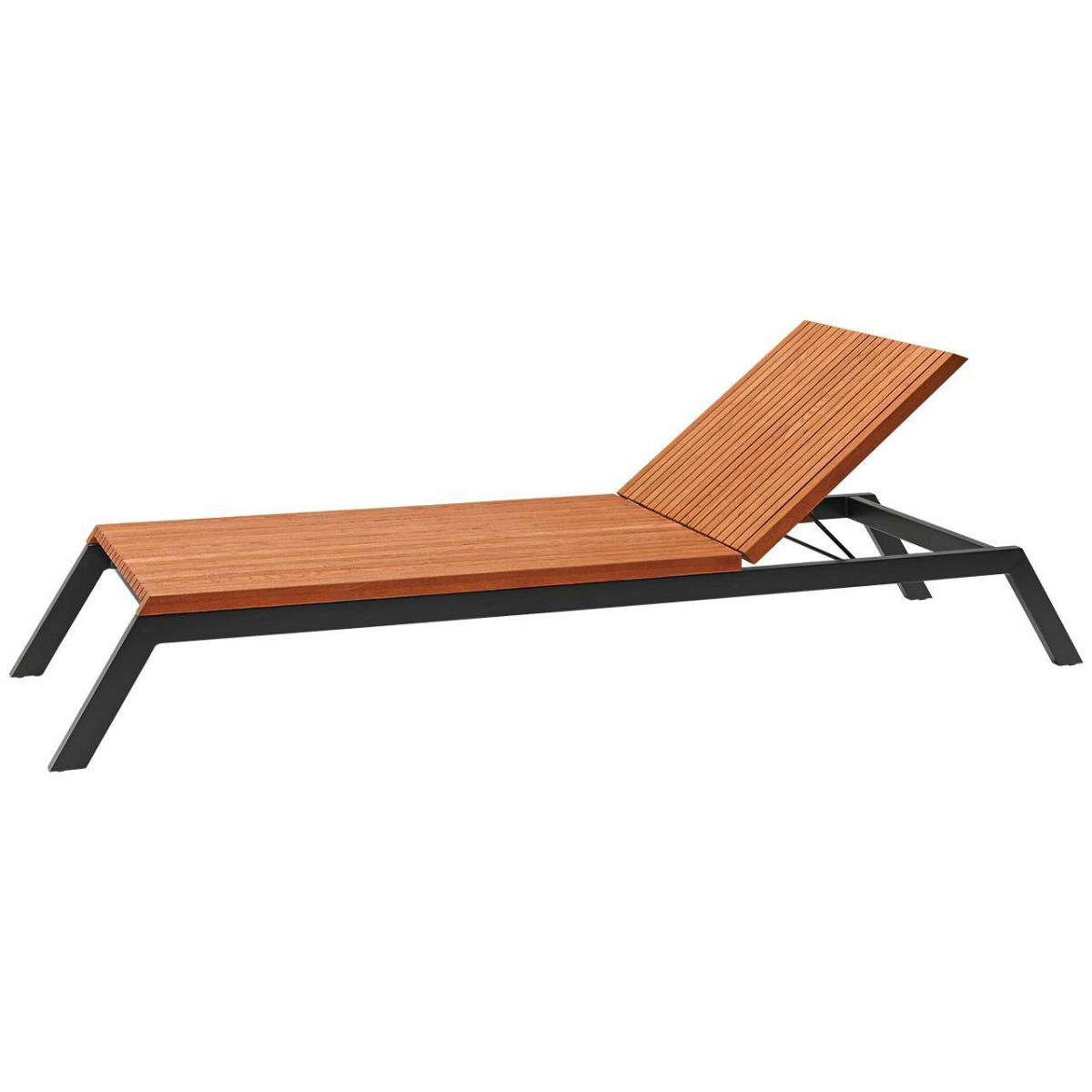 Rondo Sonnenliege 'Sassa'; 230x70x33 cm (LxBxH); natur/anthrazit