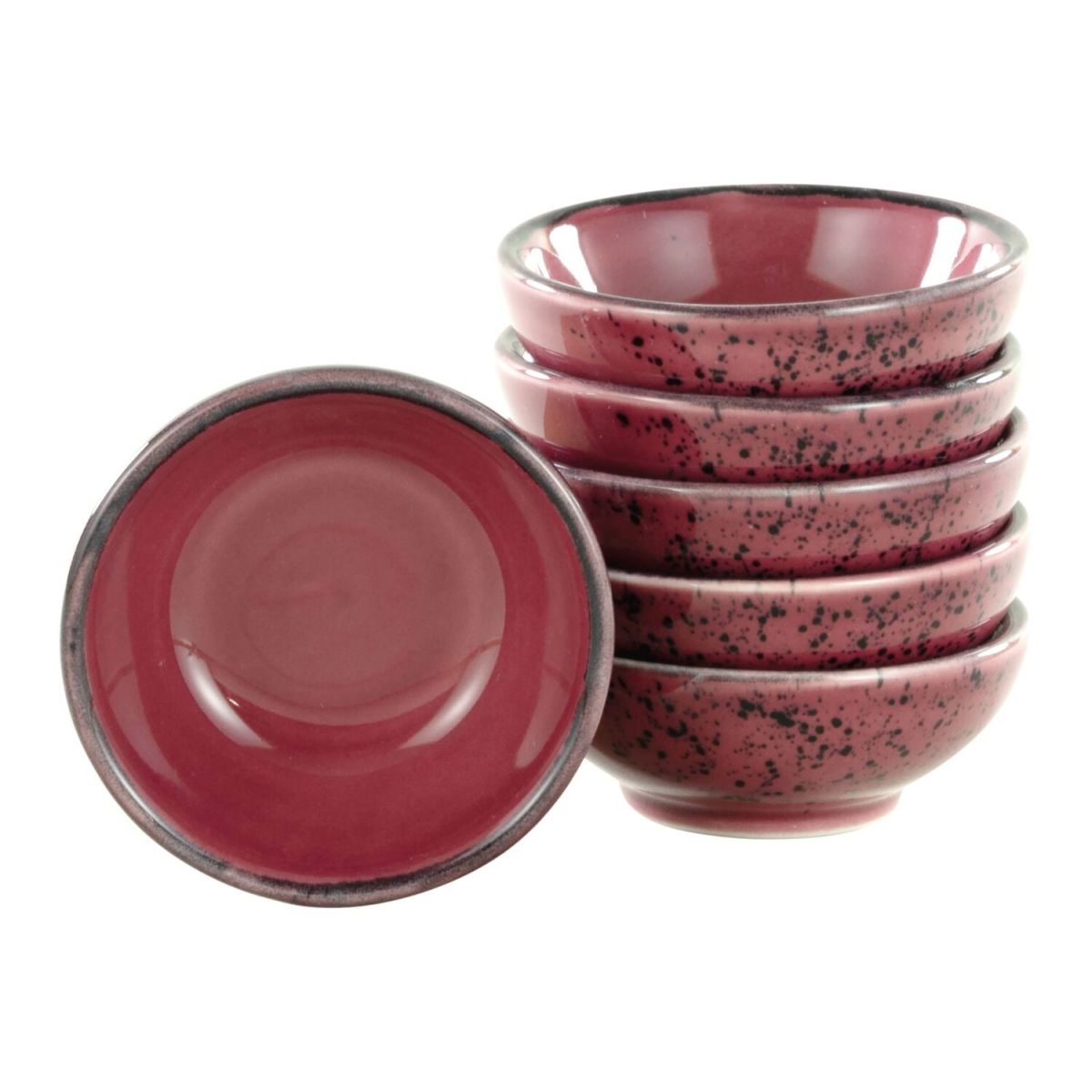 CreaTable Nature Collection - Sojaschale 6-tlg; 40 ml, 8x3 cm (ØxH); rot; rund; 6 Stück / Pack