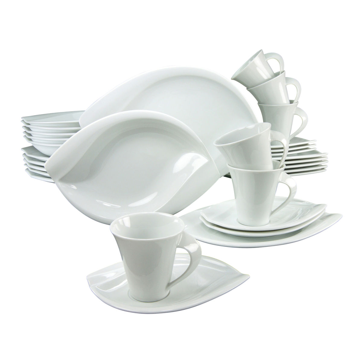 CreaTable Acacia - Kombiservice 30-tlg; weiß