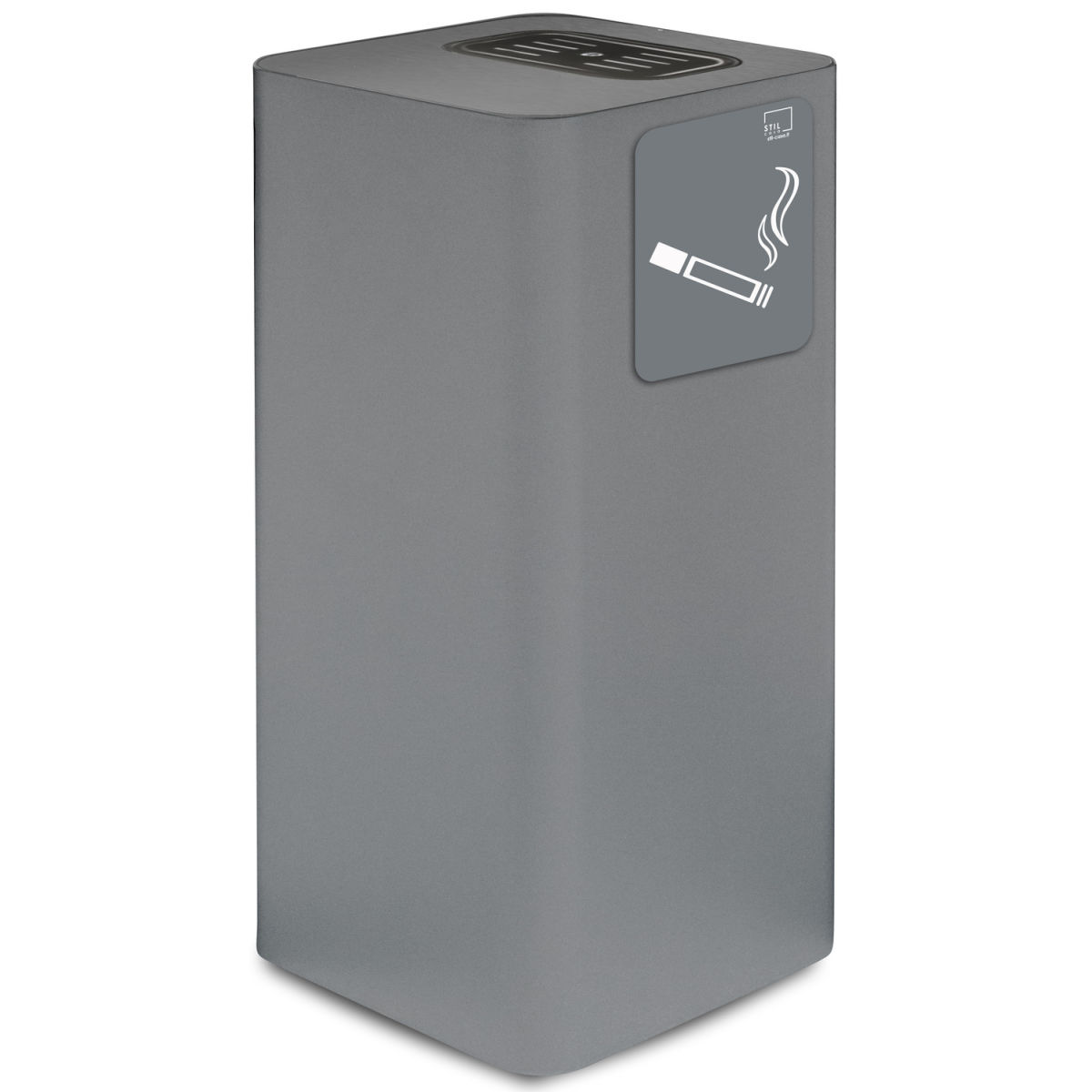 STIL CASA Stil Casa PURE Aschenbecher, lackierter Stahl, magnetischer Piktogramm-Aschenbecher, Tablett mit Stahlgitter, grau.; 68 cm (H); grau; rechteckig