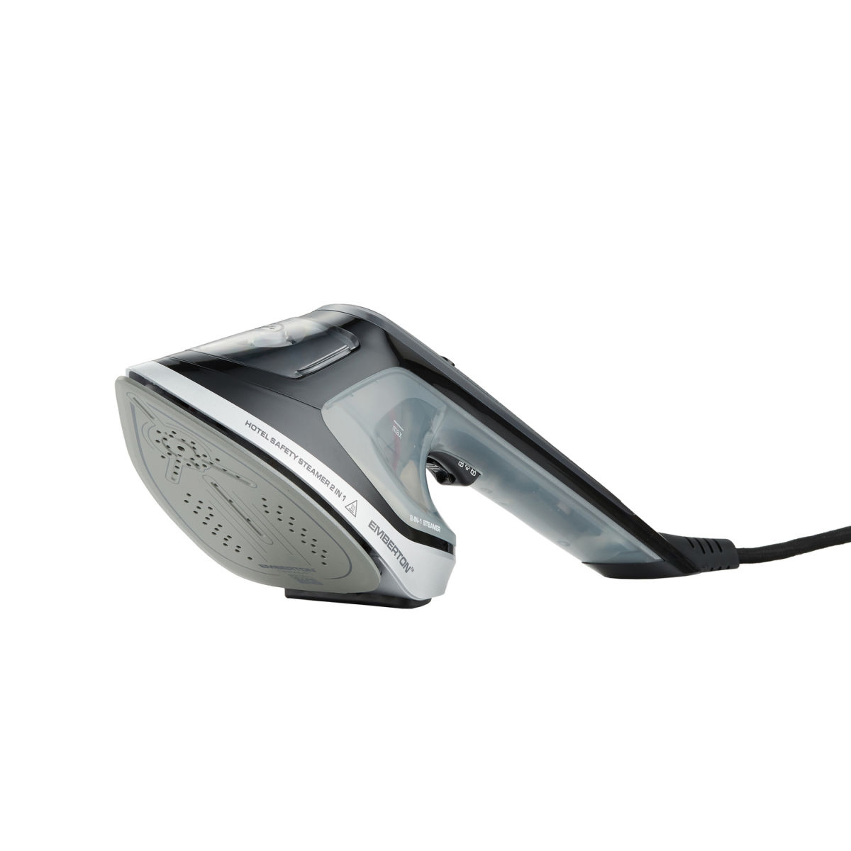 Emberton Cheshunt Hotelsicherheit: Digitaler Dampfgarer & Bügeleisen (2-in-1); 9.7x36.2x18 cm (LxBxH); schwarz/grau; 5 Stück / Pack