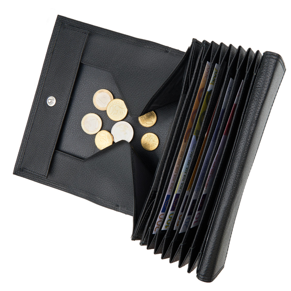 Ferducci Kellner-Set, Kunstleder mit Druckknopf; 15.5x25 cm (LxB); schwarz
