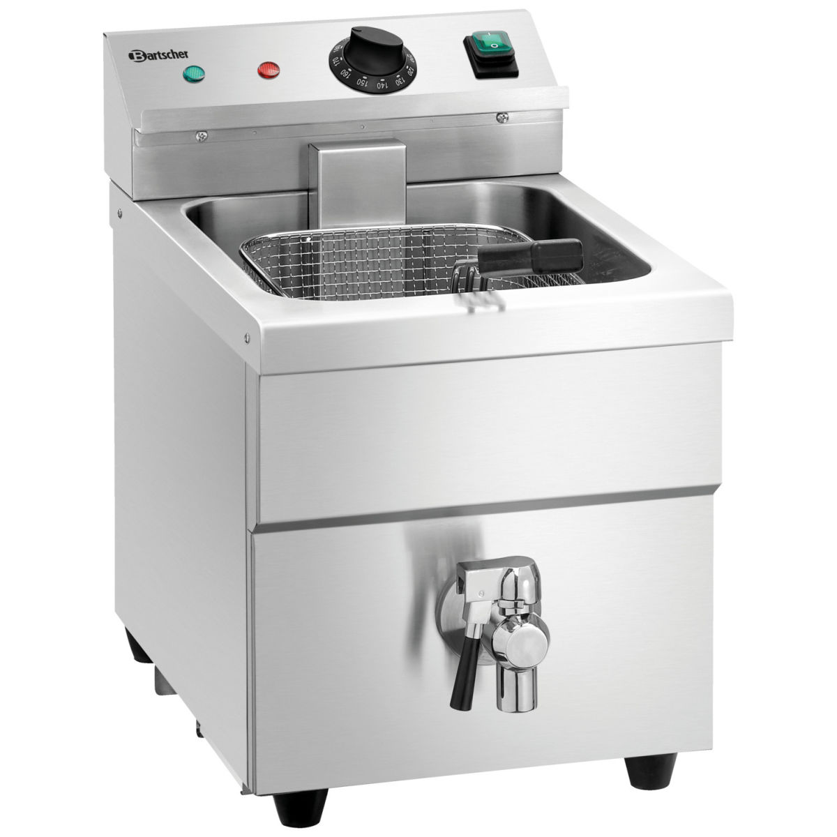 Bartscher Induktions-Fritteuse 8L; 8 l, 29x56.5x41.5 cm (BxTxH); silber