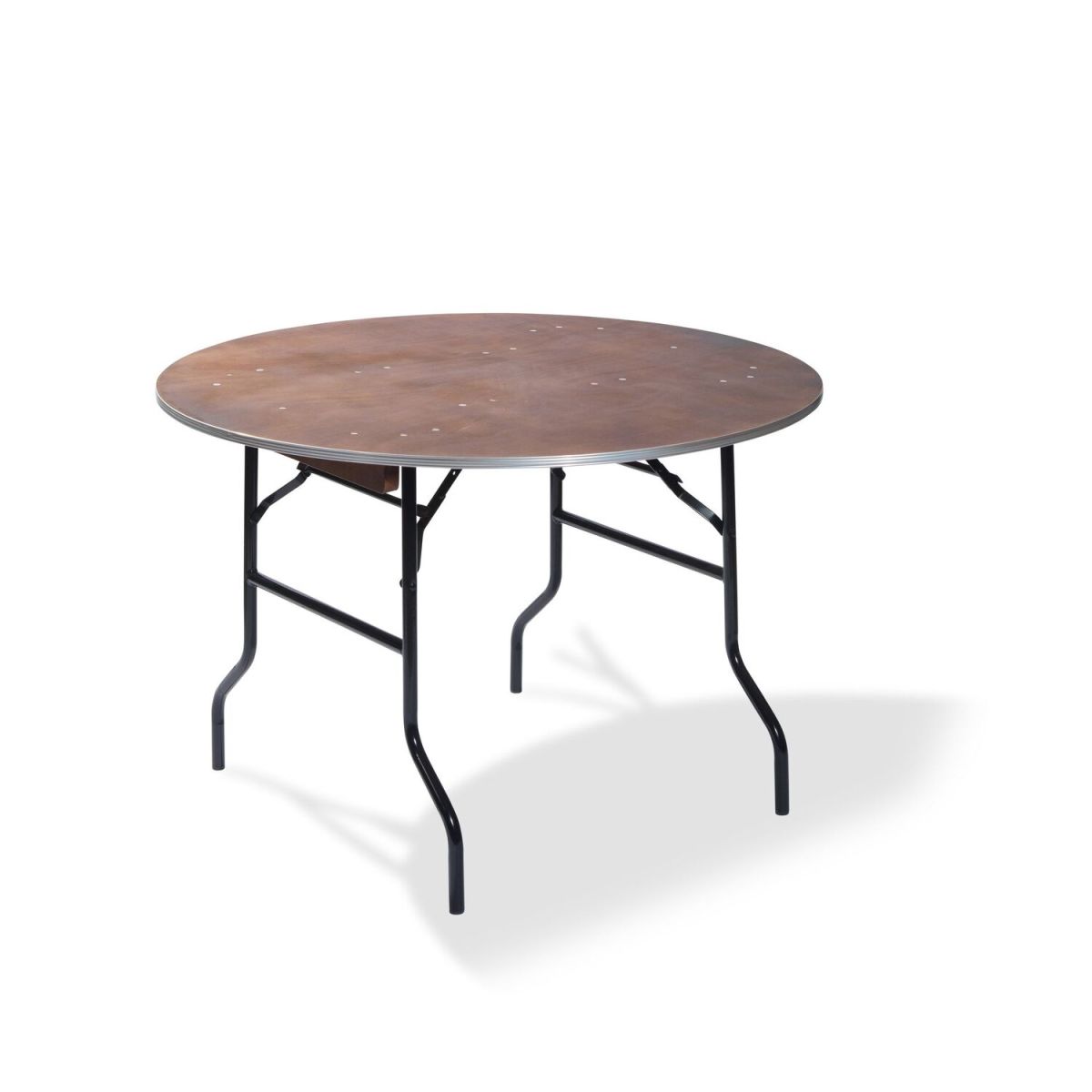 Feros Bankettisch/Klapptisch holz rund; 76x152 cm (HxØ); braun; rund