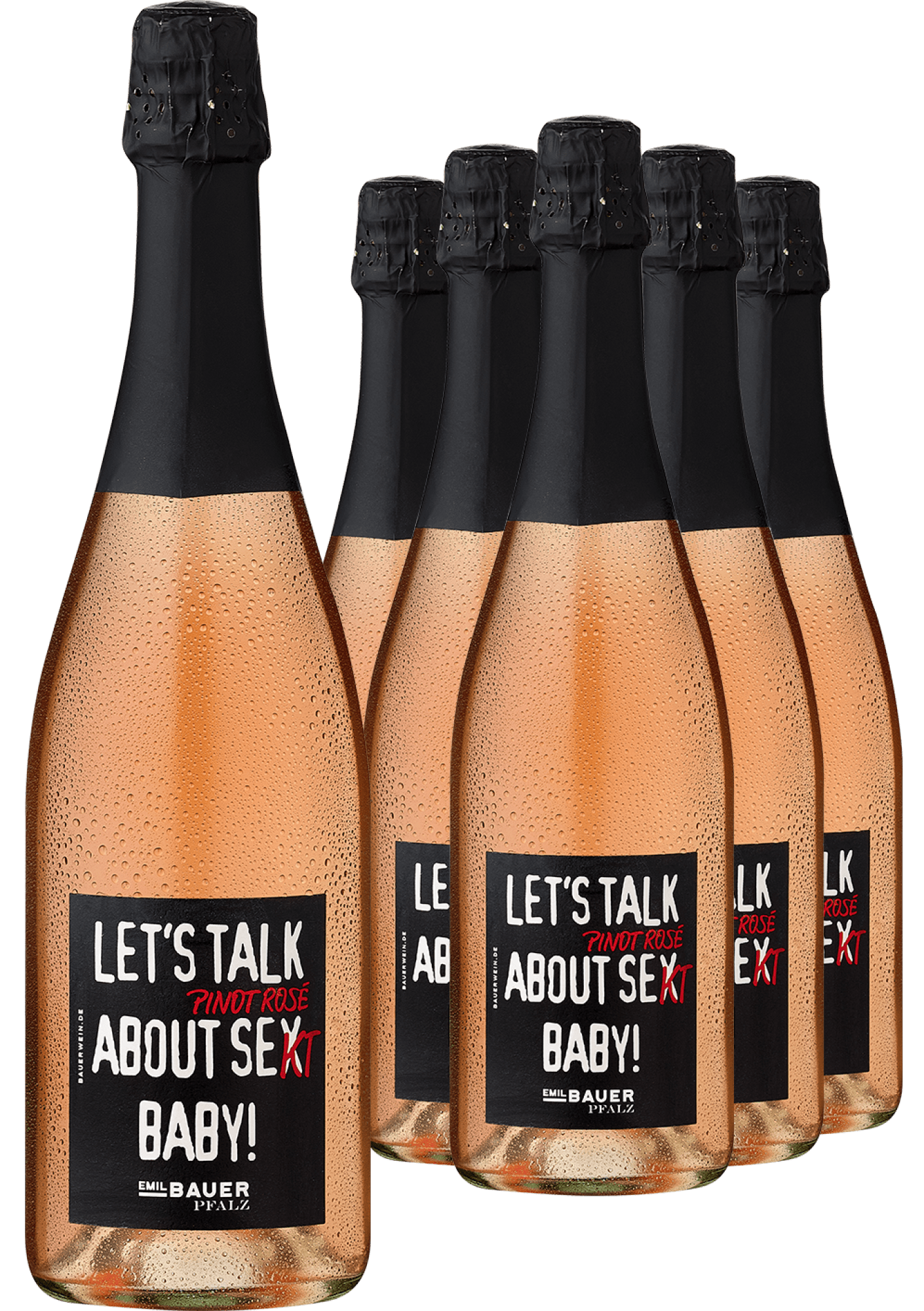 5+1-PAKET Emil Bauer »Let’s talk...« Pinot Noir Rosé Sekt 2022