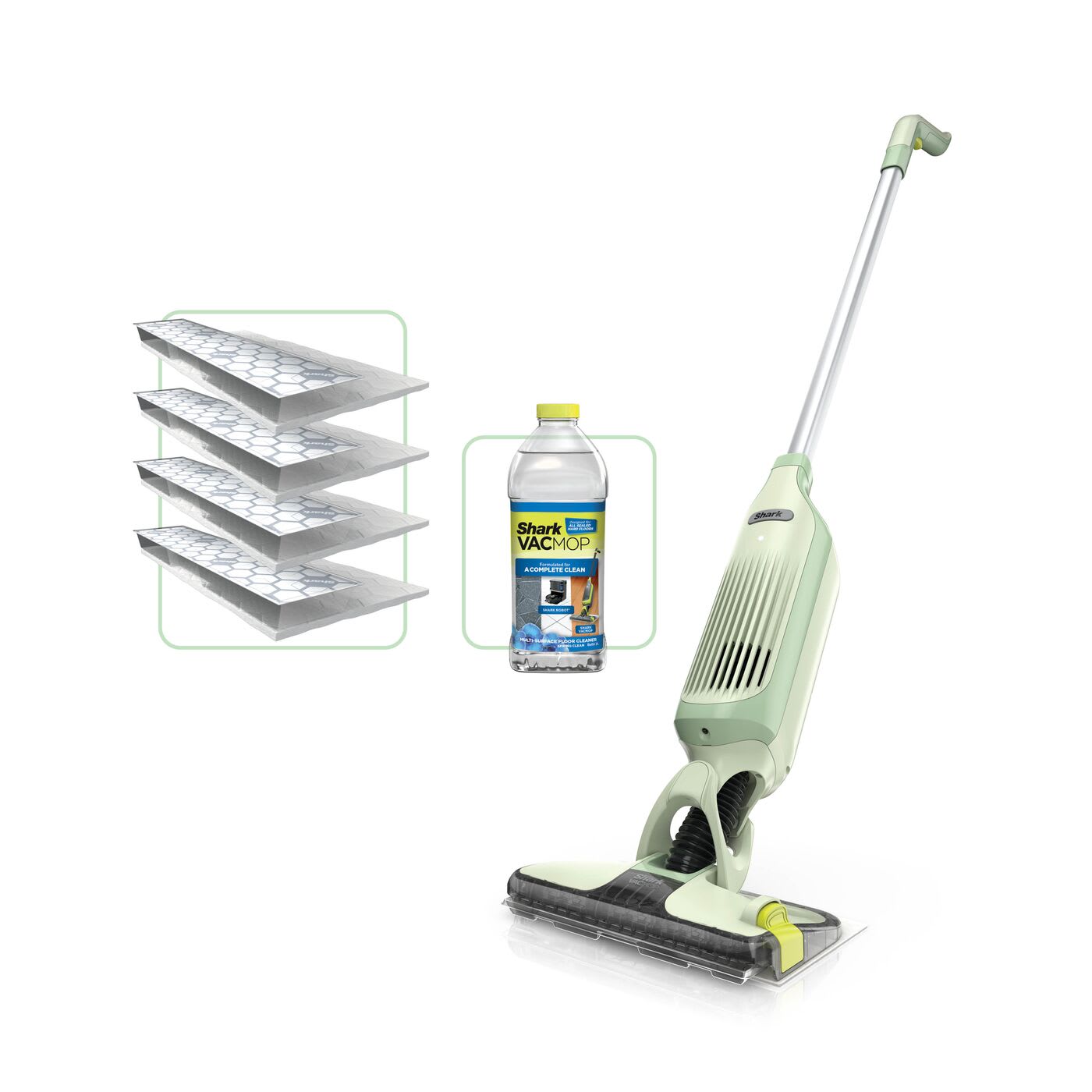 Shark VacMop 2-in-1 kabelloser Staubsauger und Sprühmopp - Limettengrün VM200EUGN