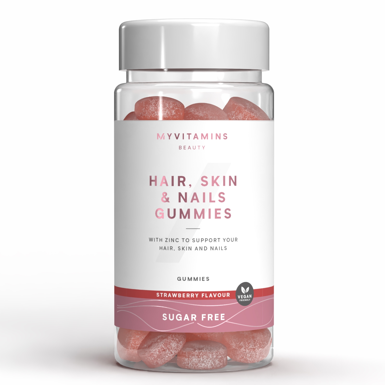 Myvitamins Sugar Free Hair, Skin & Nails, ALT - 60Gummibärchen - Sugar Free Strawberry