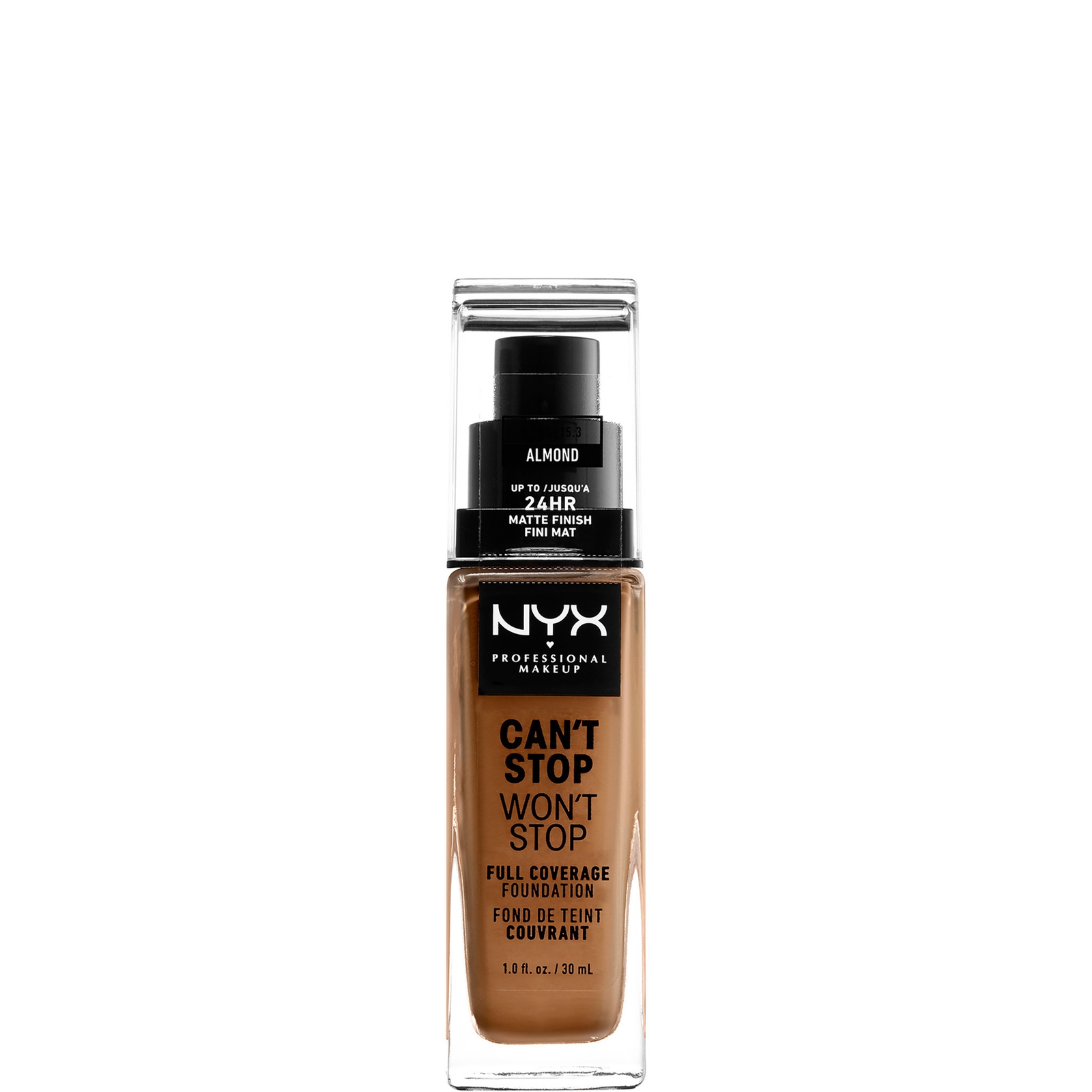 NYX Professional Makeup Can't Stop Won't Stop 24 Hour Foundation (verschiedene Farbtöne) - Almond