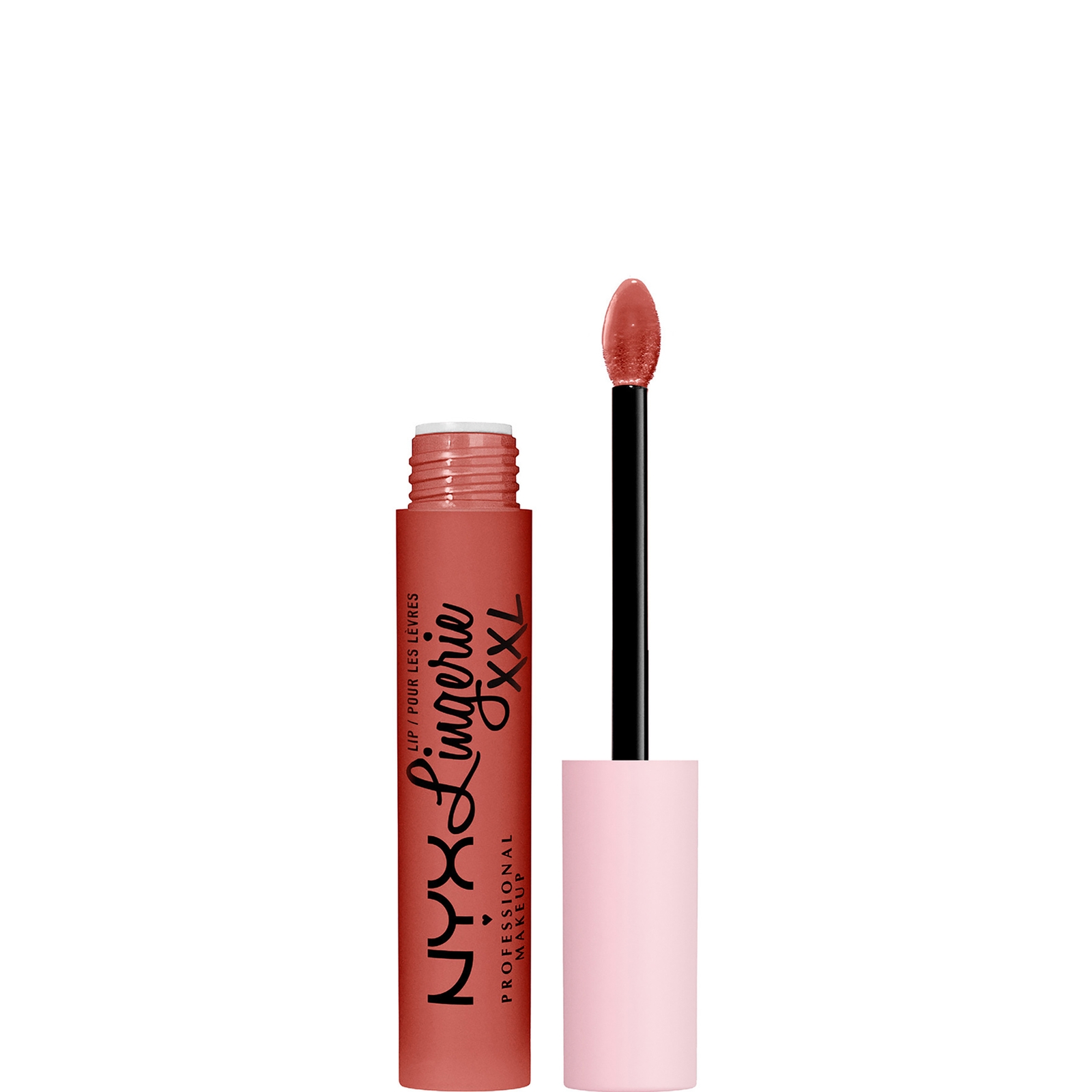 NYX Professional Makeup Lip Lingerie XXL Flüssiger Lippenstift mit langer Haltbarkeit Matt 4 ml (Verschiedene Farbtöne) - Peach Flirt