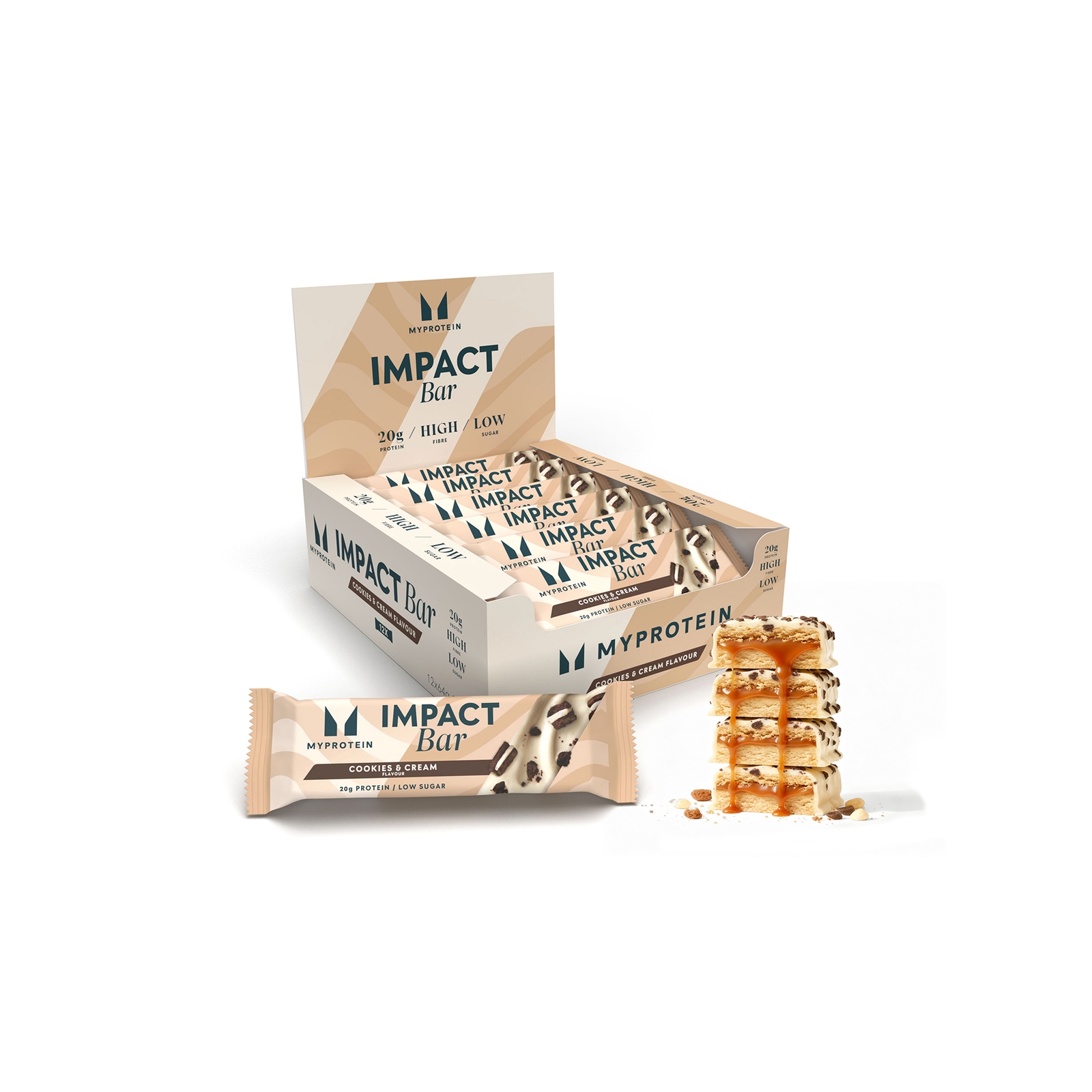 Impact Proteinriegel - 12 x 64g - Cookies & Cream