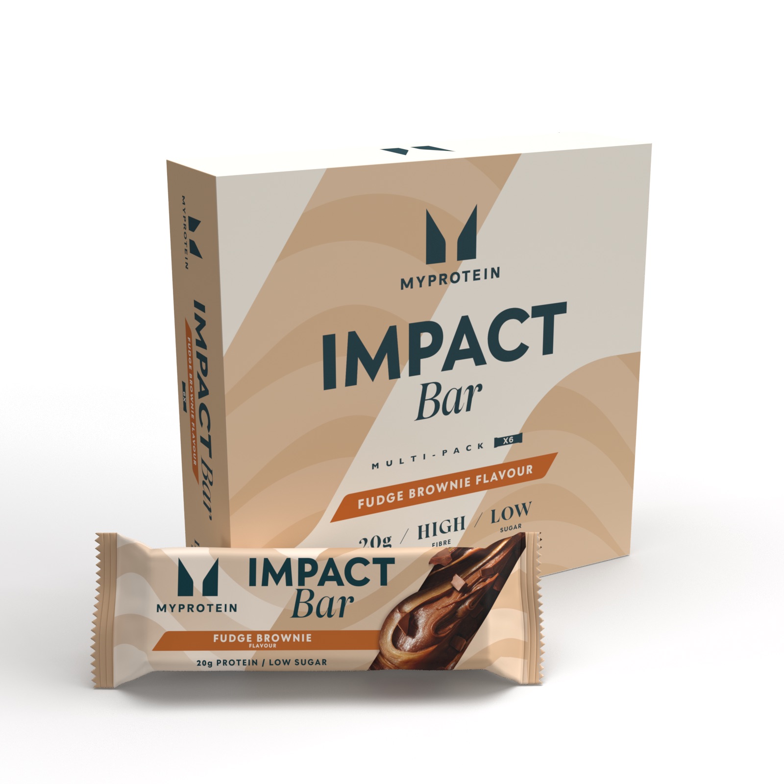 Impact Proteinriegel - 6 x 64g - Fudge brownie