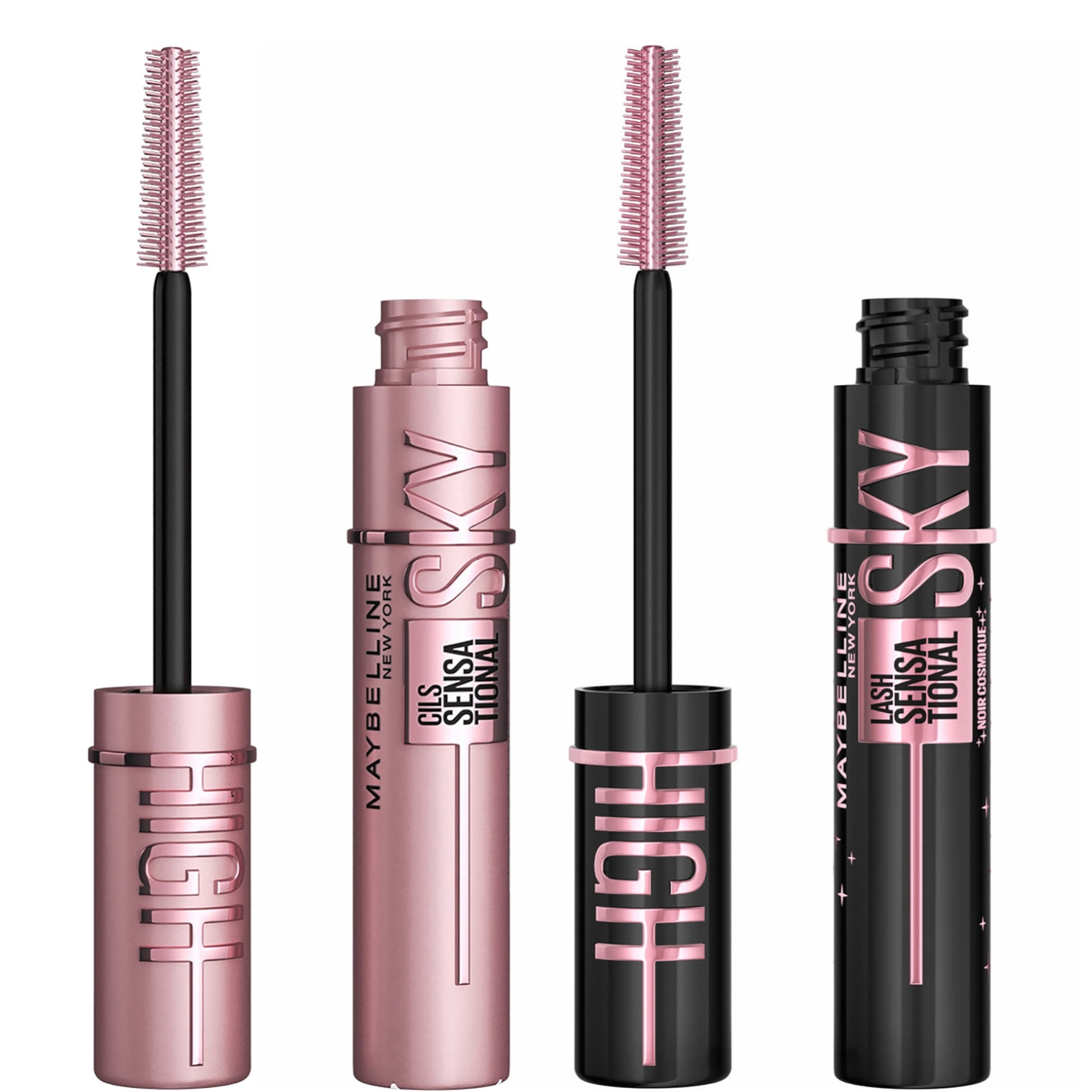 Maybelline Lash Sensational Sky High Mascara Bundle (Various Shades) - Day and Night Duo
