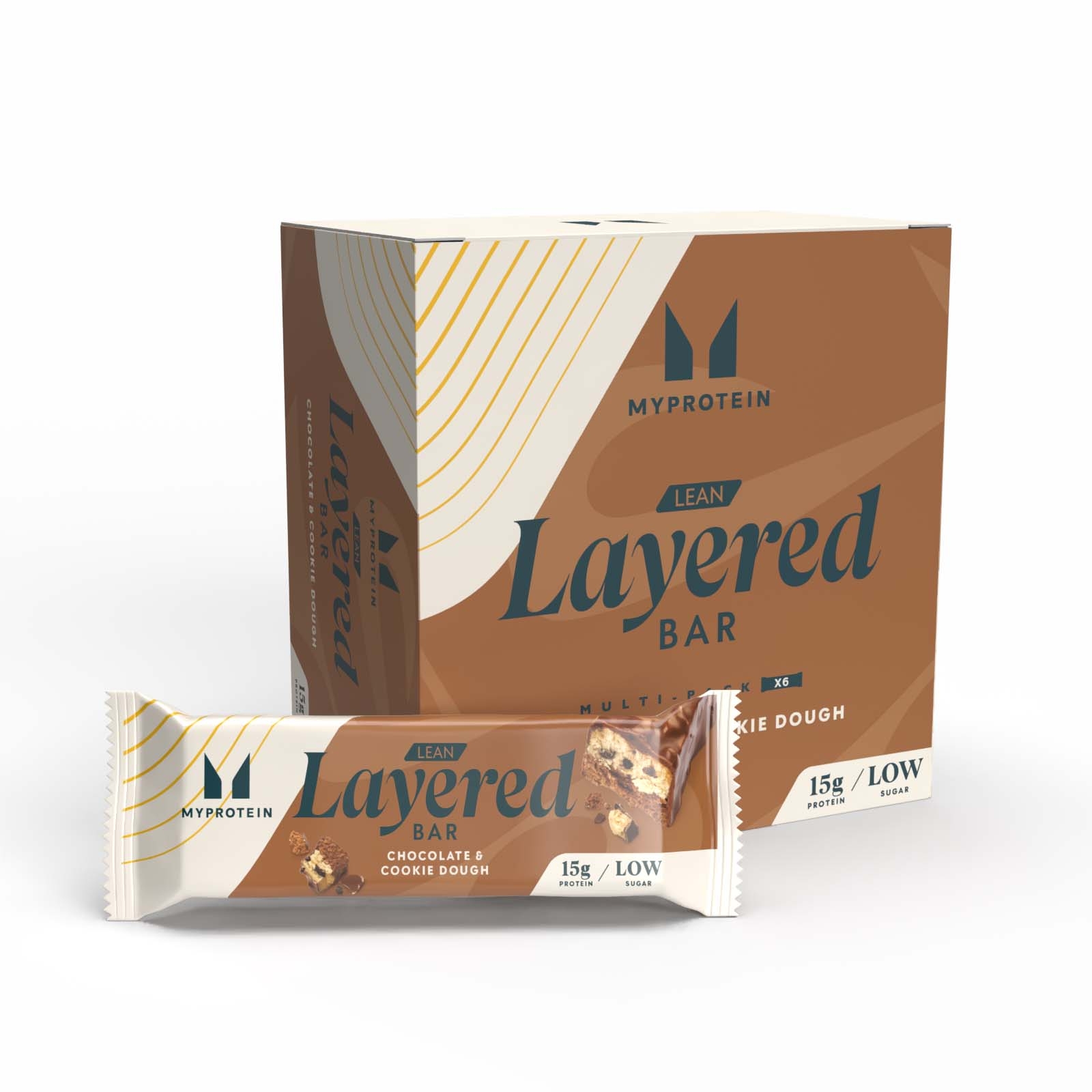 Lean Layered Proteinriegel - 6 x 40g - Chocolate and Cookie Dough