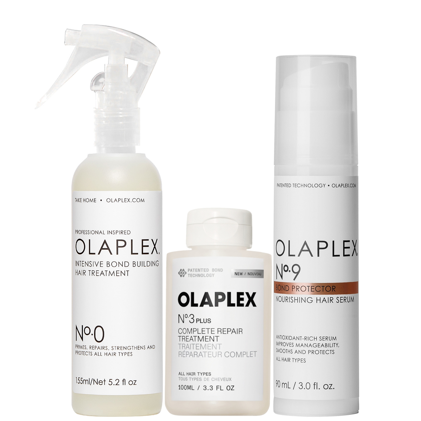 Olaplex No.0, No.3 and No.9 Bundle