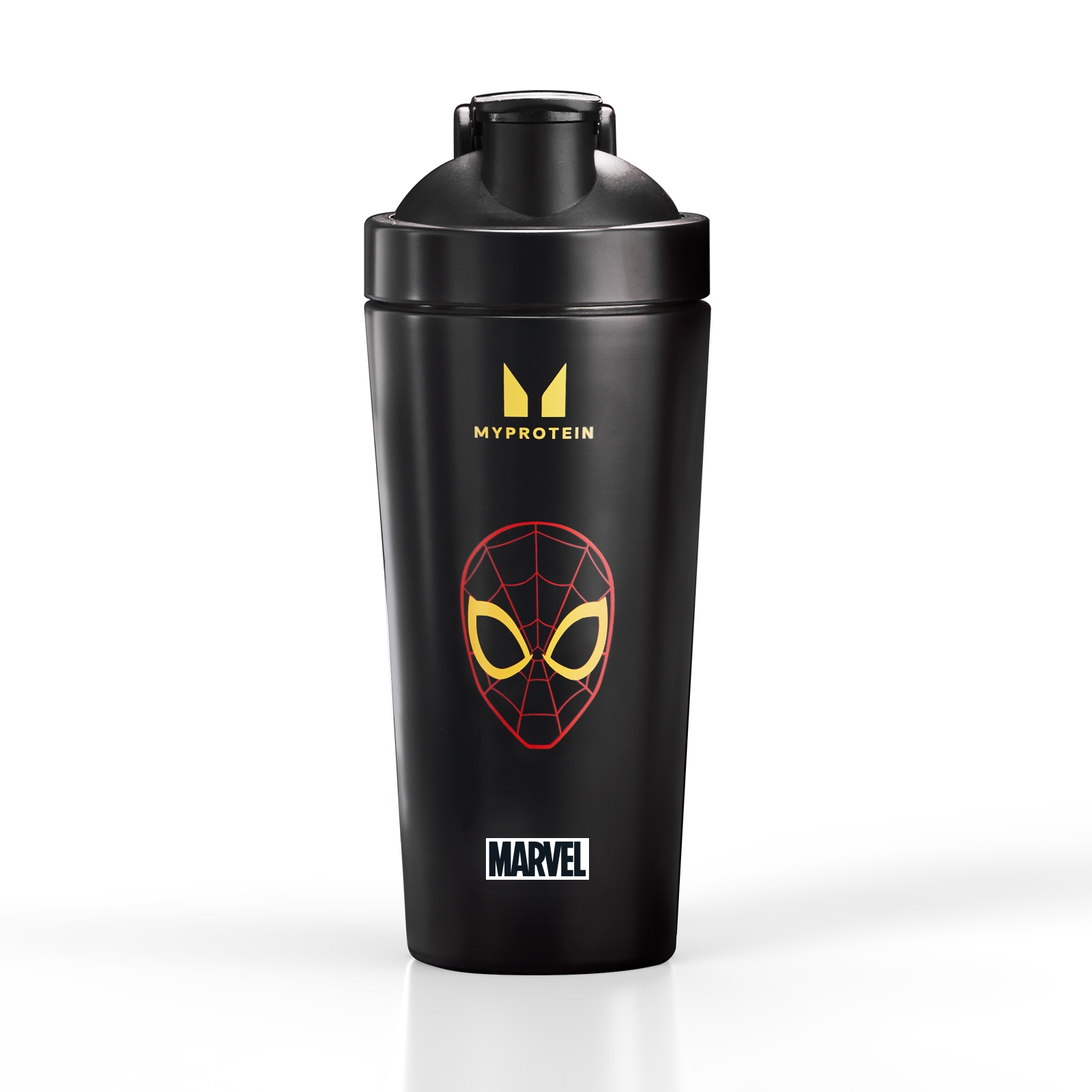 Myprotein Spiderman-Shaker aus recyceltem Metall – Schwarz