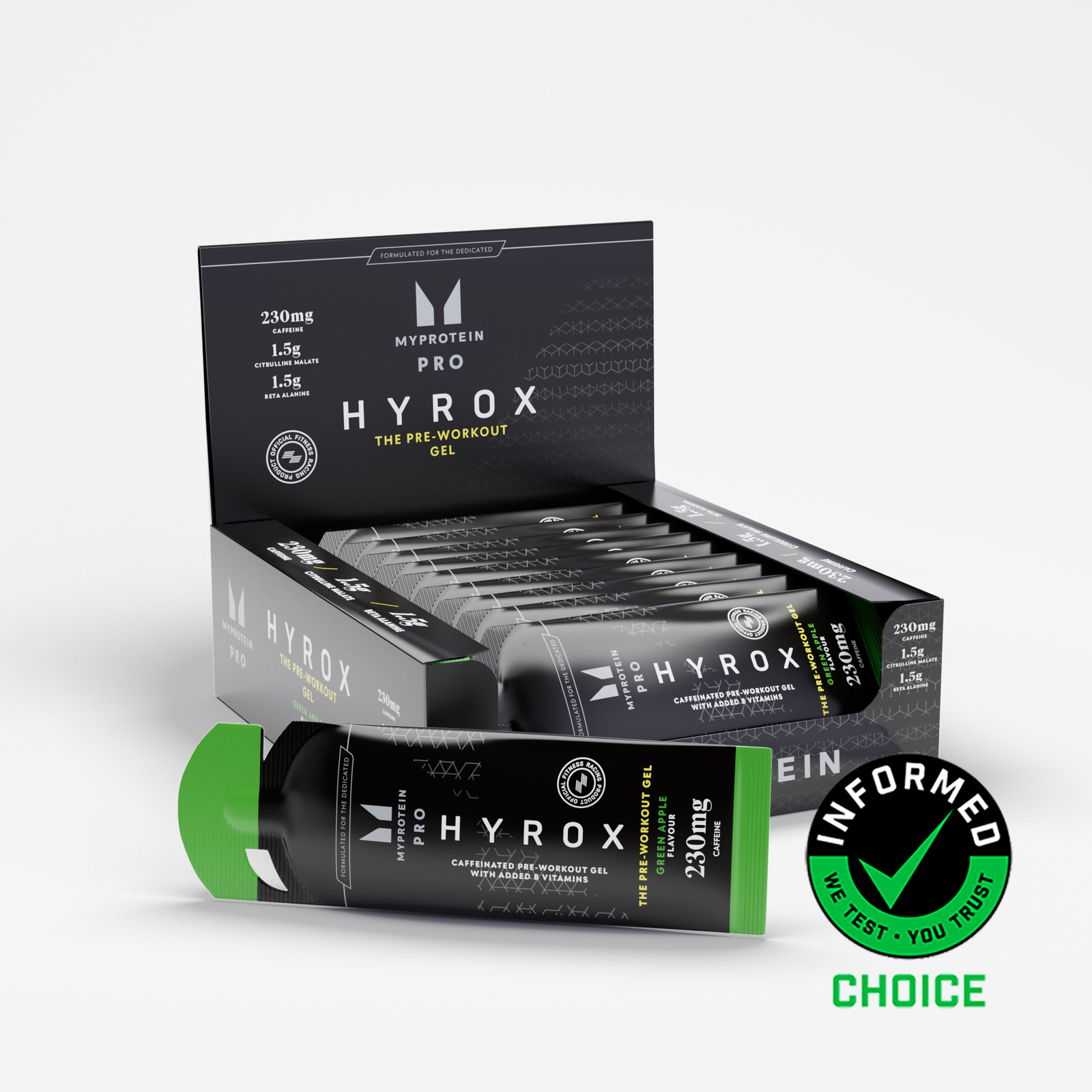 Pre-Workout Gel - 12 x 50g - Green Apple (HYROX Edition)