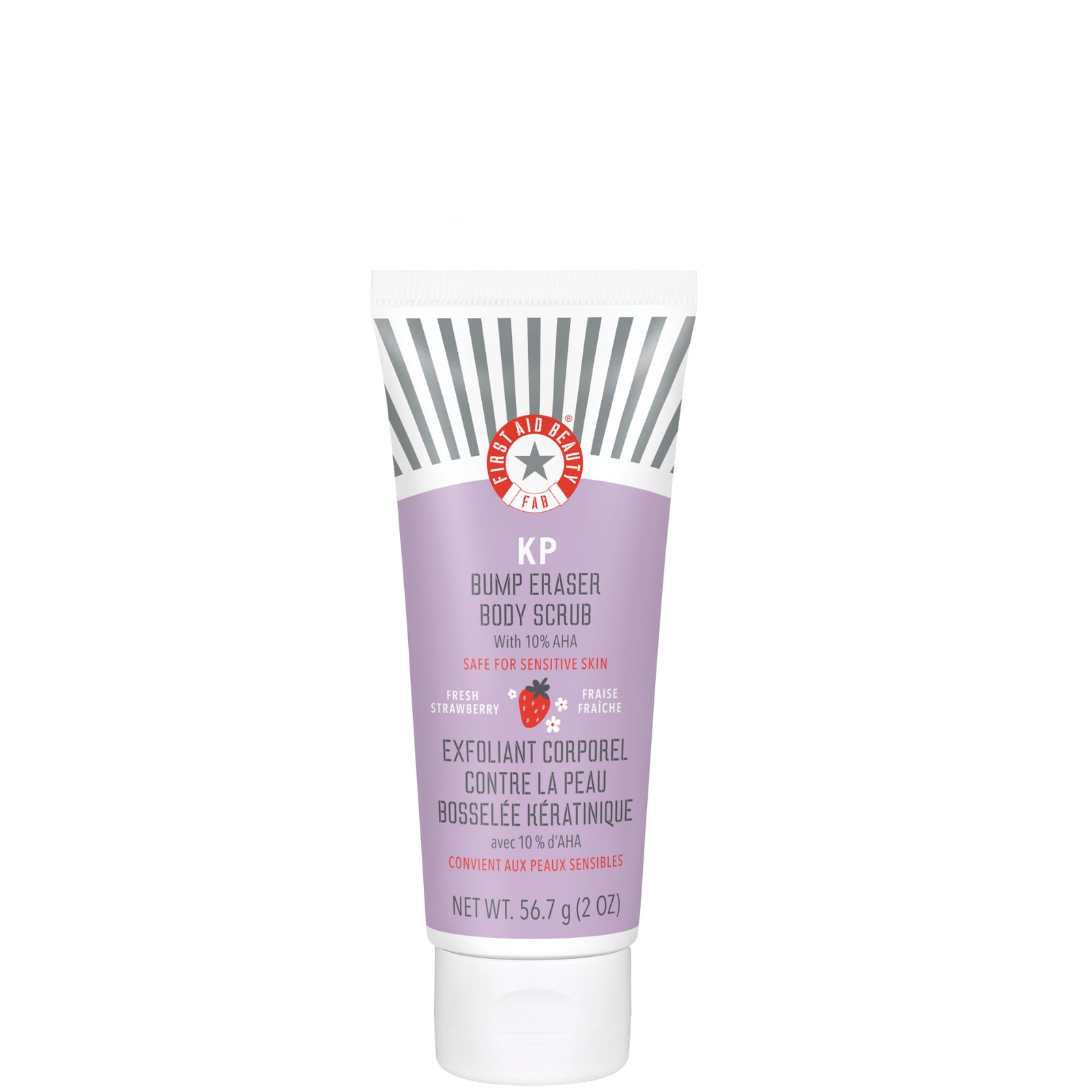 First Aid Beauty KP Bump Eraser Frische-Erdbeer-Körperpeeling mit 10 % Alpha-Hydroxy-Säuren 56,7 g