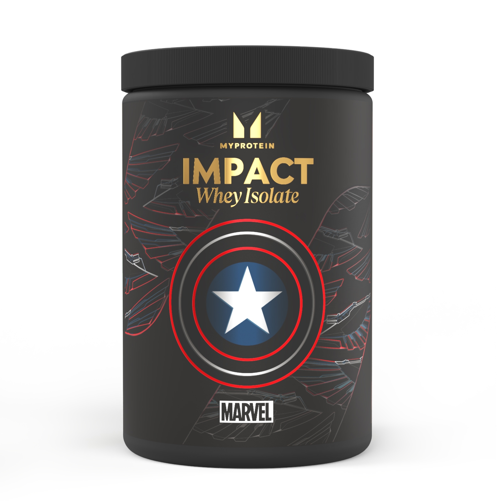 Impact Whey Isolate – Captain America – Vanille-Himbeere