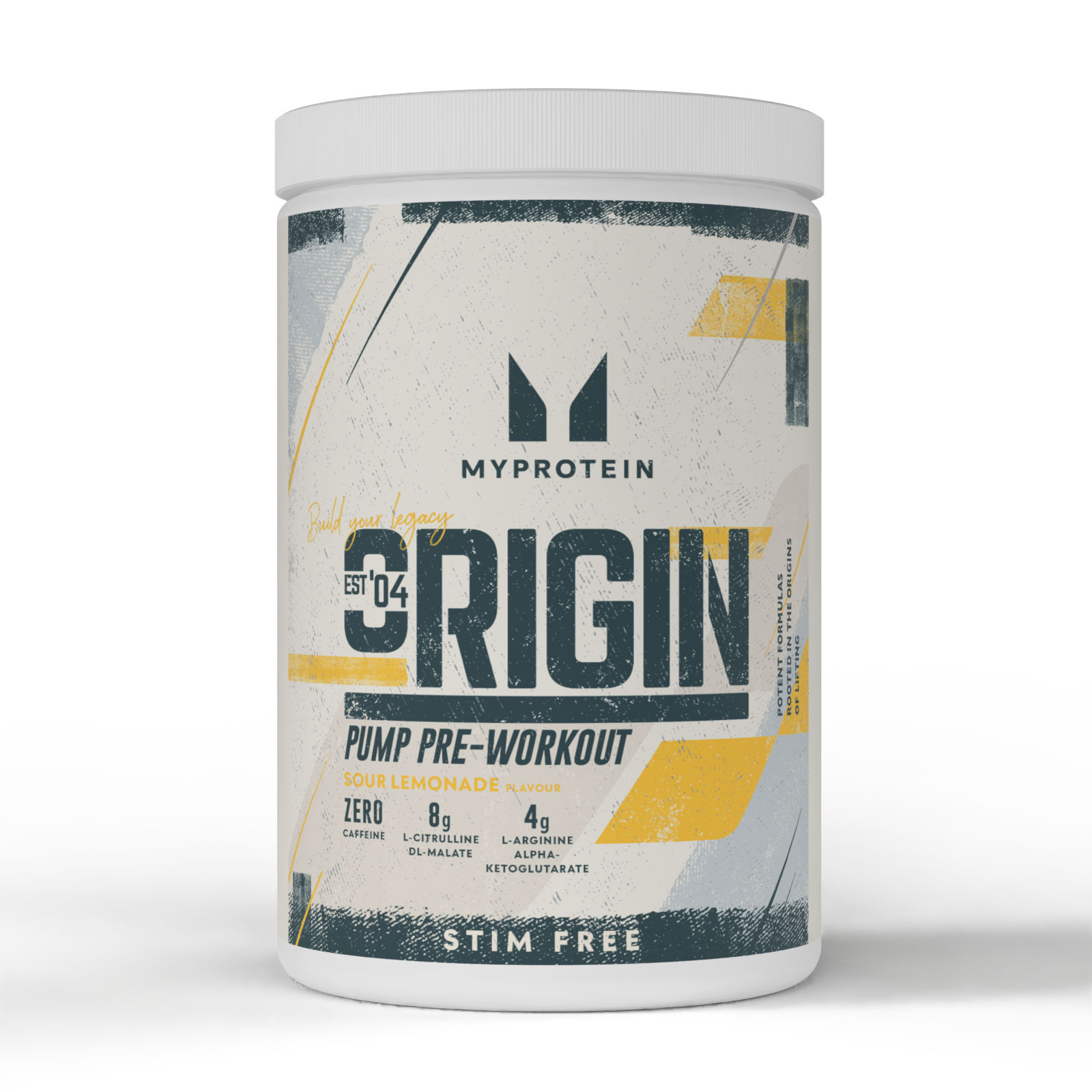 Origin Pump Pre-Workout (Stim-Free) - 750G - 30Portionen - Sour Lemonade