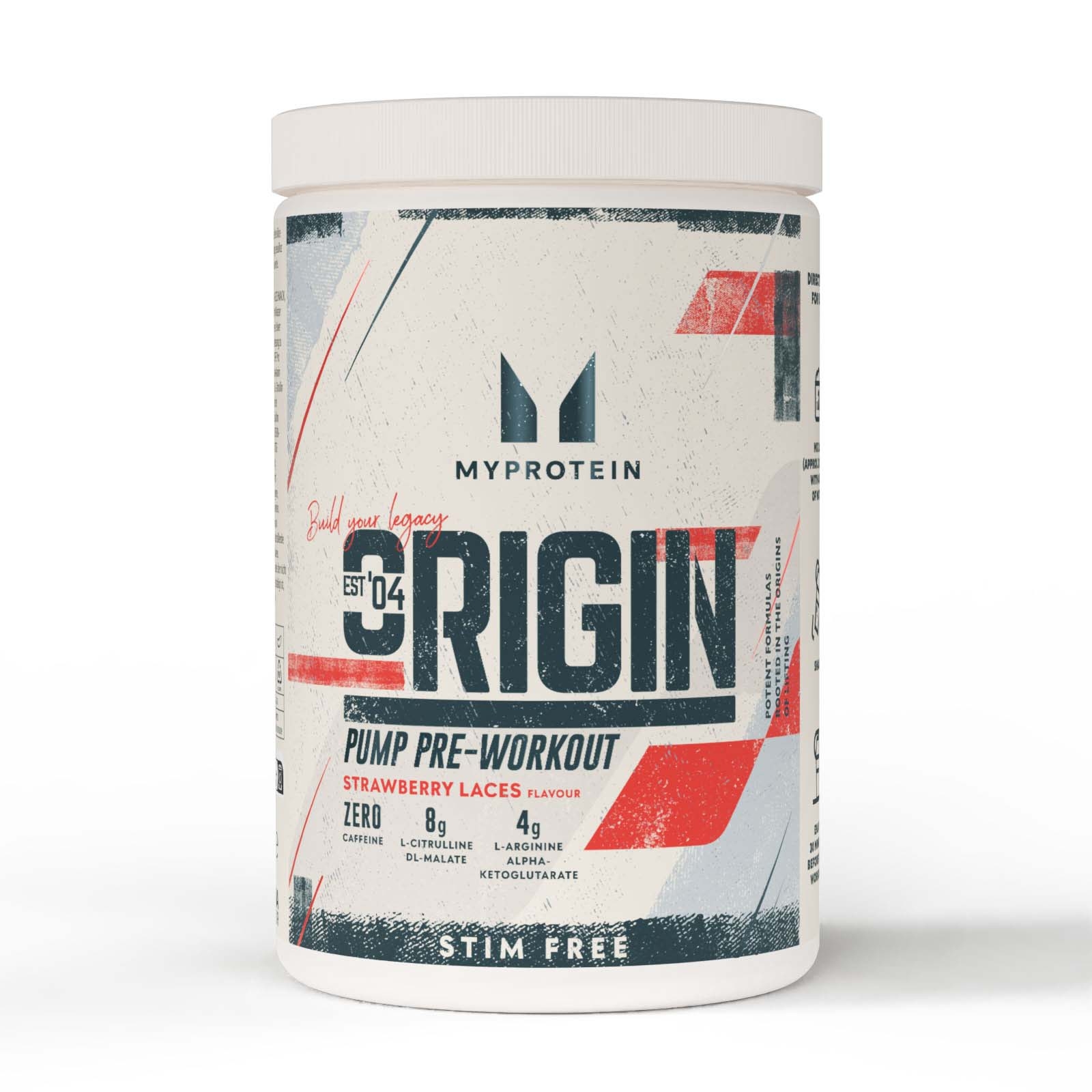 Origin Pump Pre-Workout (Stim-Free) - 600G - 30Portionen - Strawberry Laces