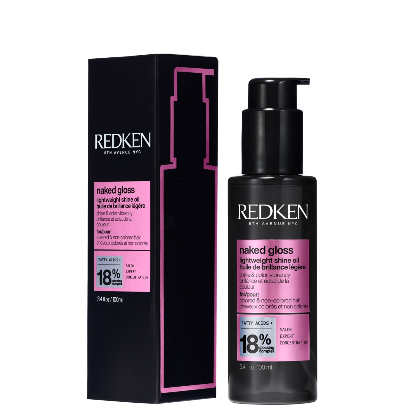 Redken Acidic Color Gloss Naked Gloss, Lightweight Hair Oil, add Shine and Moisture for Dull Hair 100ml