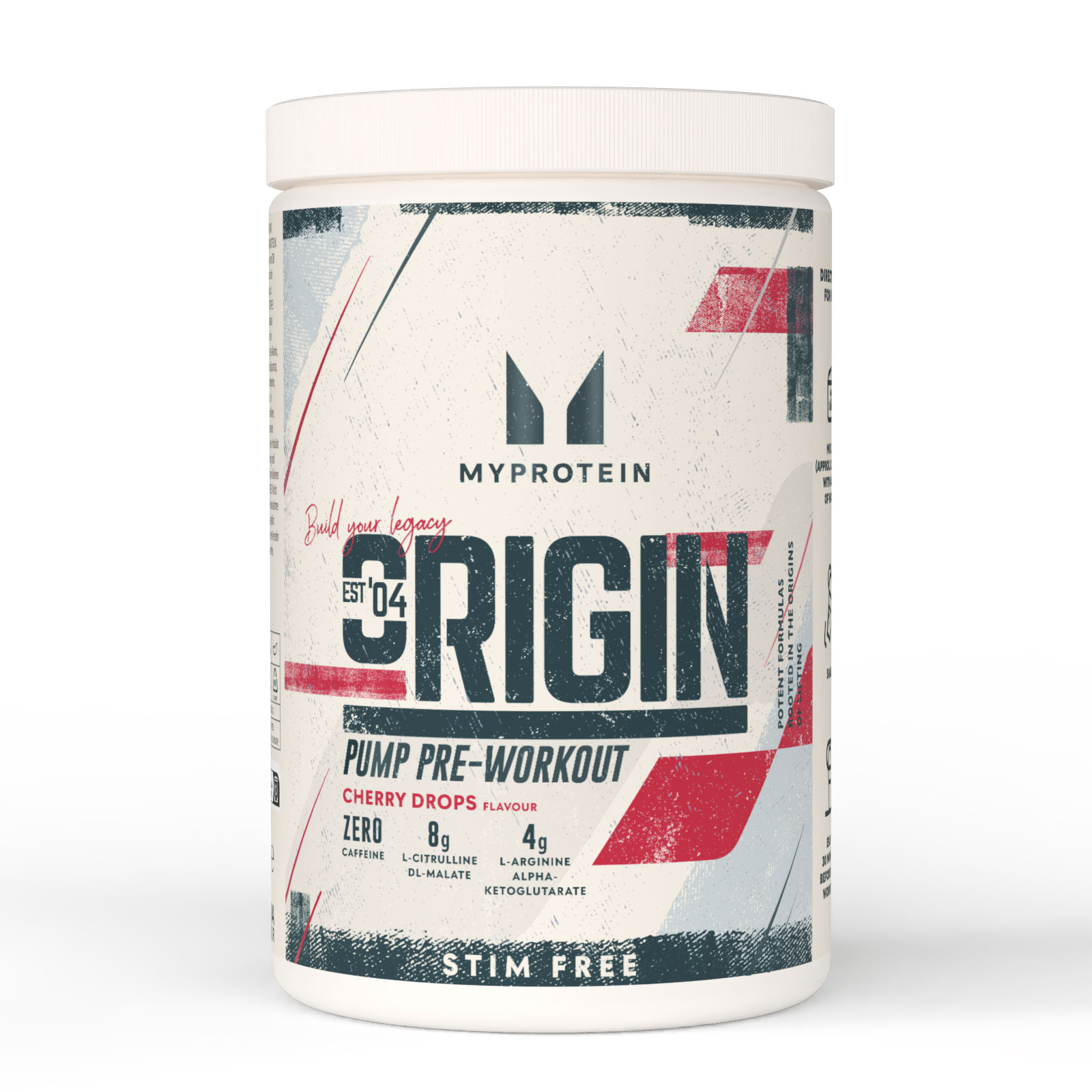 Origin Pump Pre-Workout (Stim-Free) - 630G - 30Portionen - Cherry Drops
