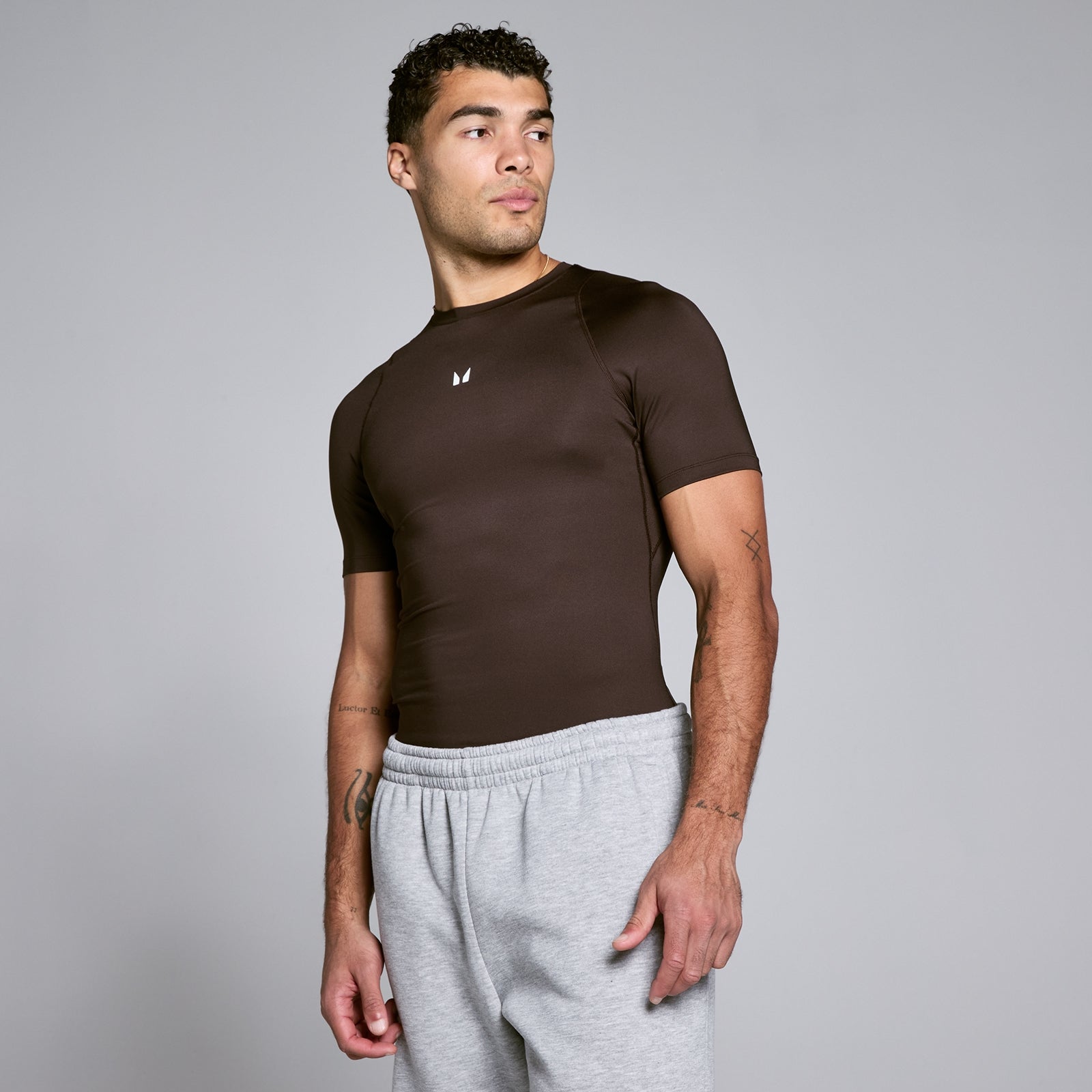 MP Herren Training Kurzarm-Baselayer - Schokolade - XS