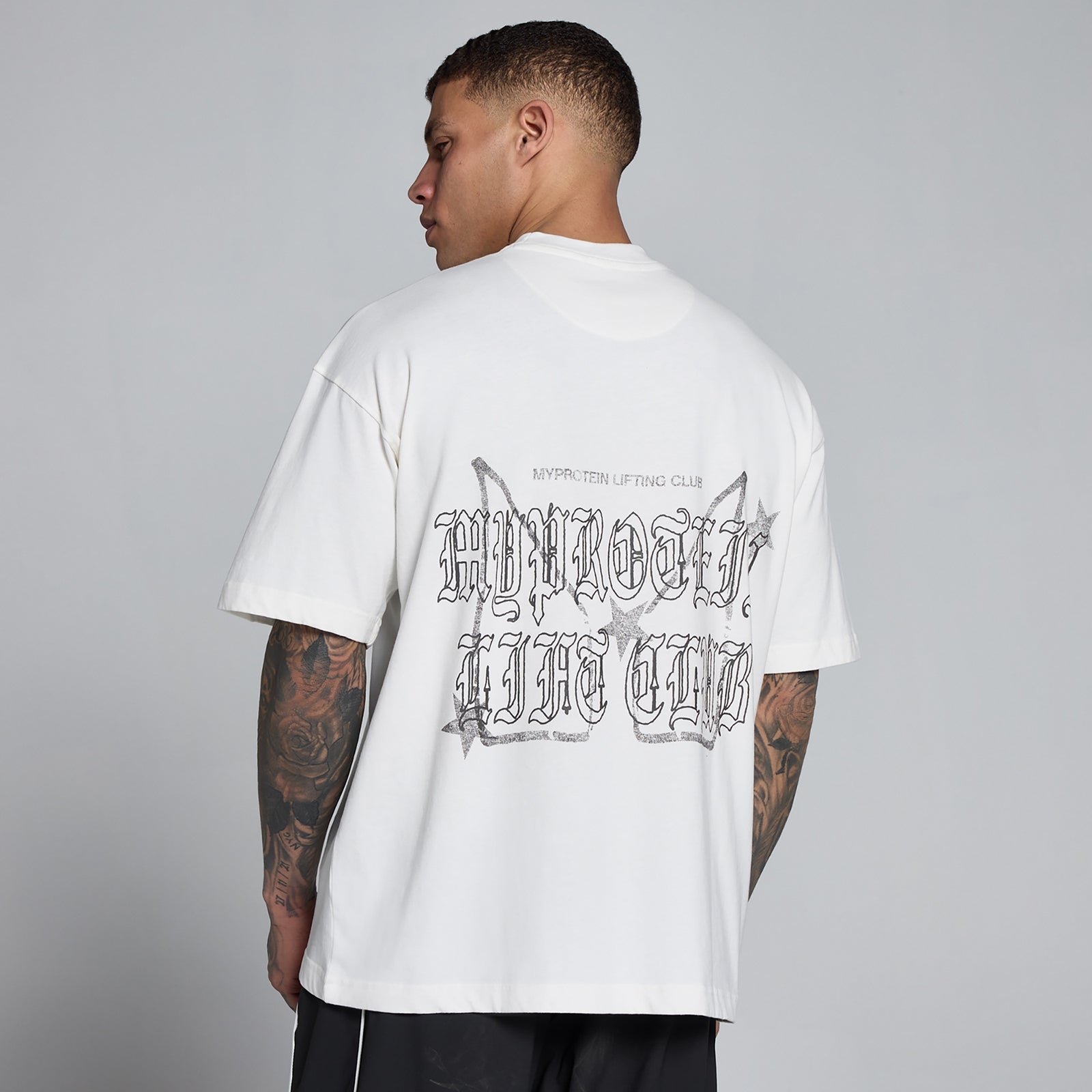 MP Herren Lift Grafik Vintage Oversized-Baumwoll-T-Shirt – Vintage-Weiß - XS