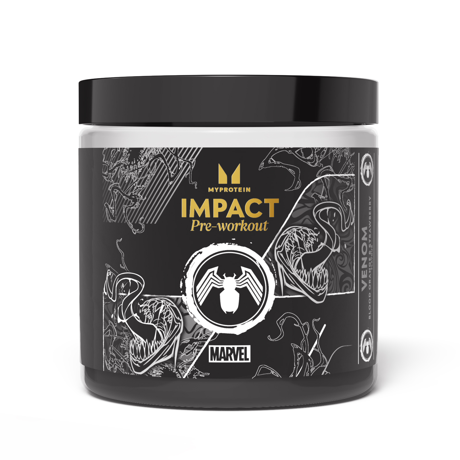Impact Pre-Workout – Venom – Blutorange und Erdbeere - 440g - 40Portionen - Marvel Venom - Blood Orange and Strawberry