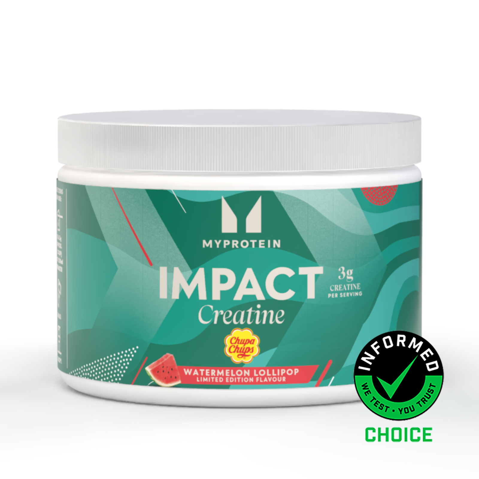 Impact Kreatin - Chupa Chups Wassermelone Lollipop - 250g - 55Portionen - Chupa Chups - Watermelon Lollipop