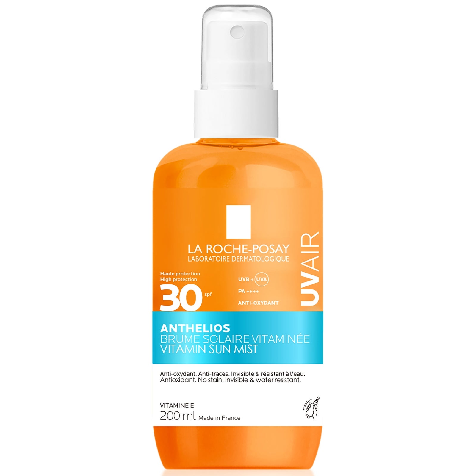 La Roche Posay Anthelios UVAIR Vitamin Sun Mist SPF30, High UV Protection, With Vitamin E & Hyaluronic Acid,200ml