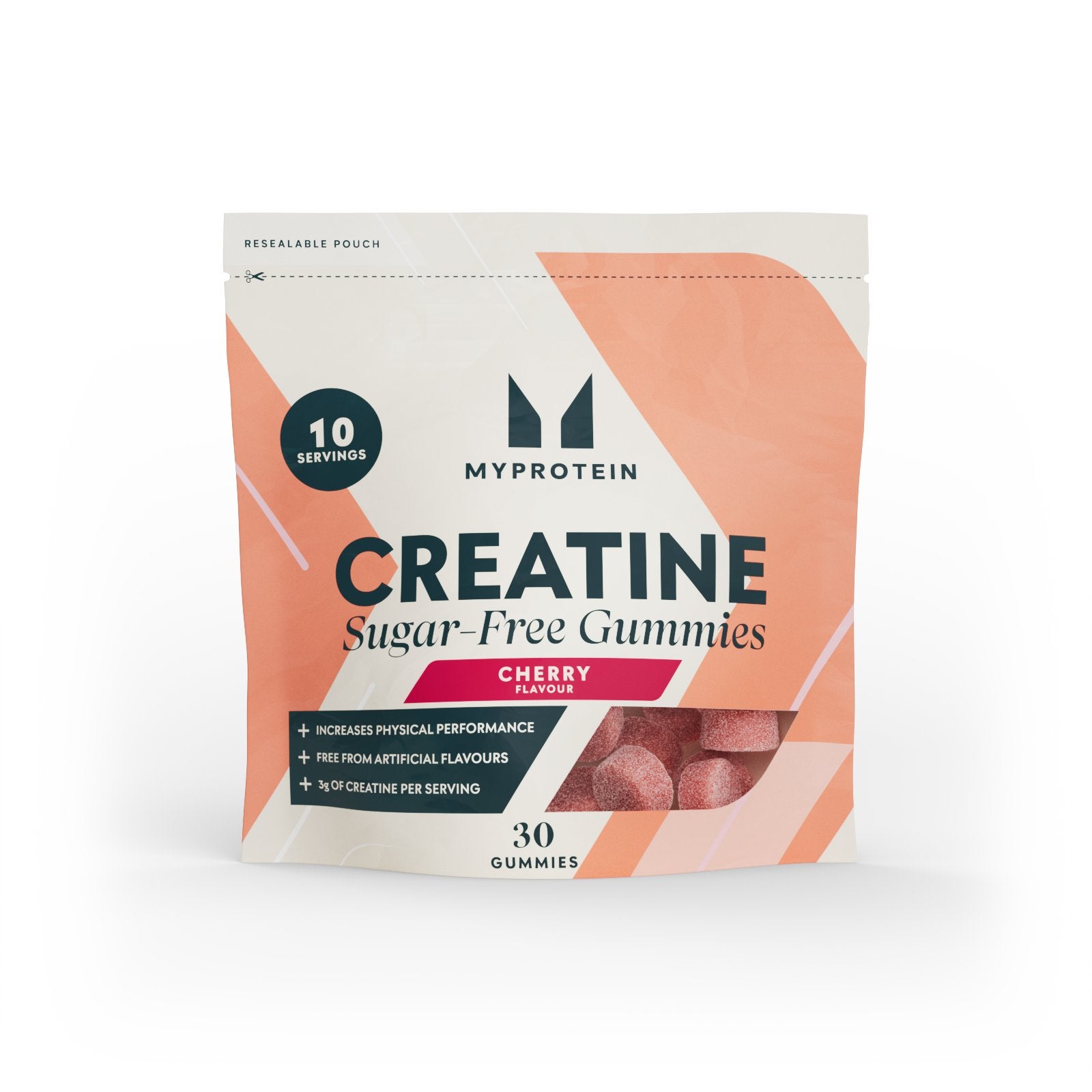Kreatin Gummies - 30 Gummies - 10Portionen - Cherry (Sugar-Free)
