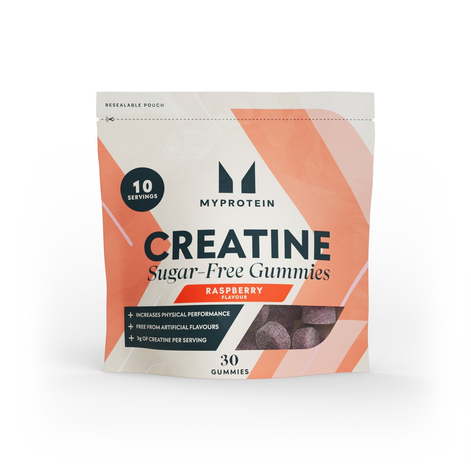 Kreatin Gummies - 30 Gummies - 10Portionen - Raspberry (Sugar-Free)