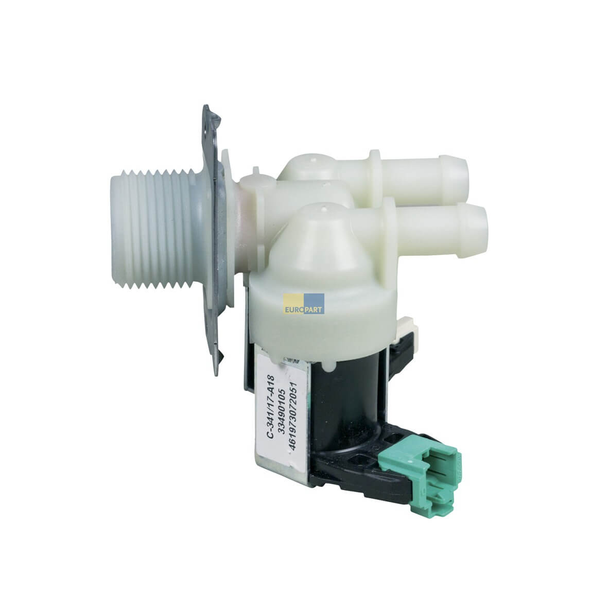 Magnetventil 2-fach 180? 11mm? f?r Waschmaschine wie Whirlpool 481228128468 (10032256)