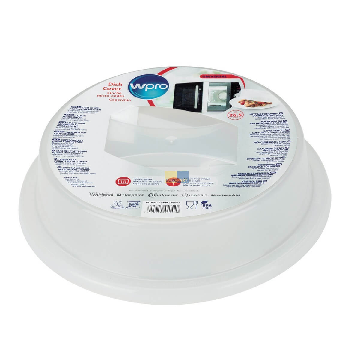 Abdeckhaube Whirlpool Wpro  PLL003 f?r Speisen Mikrowelle (EA-484000008434)