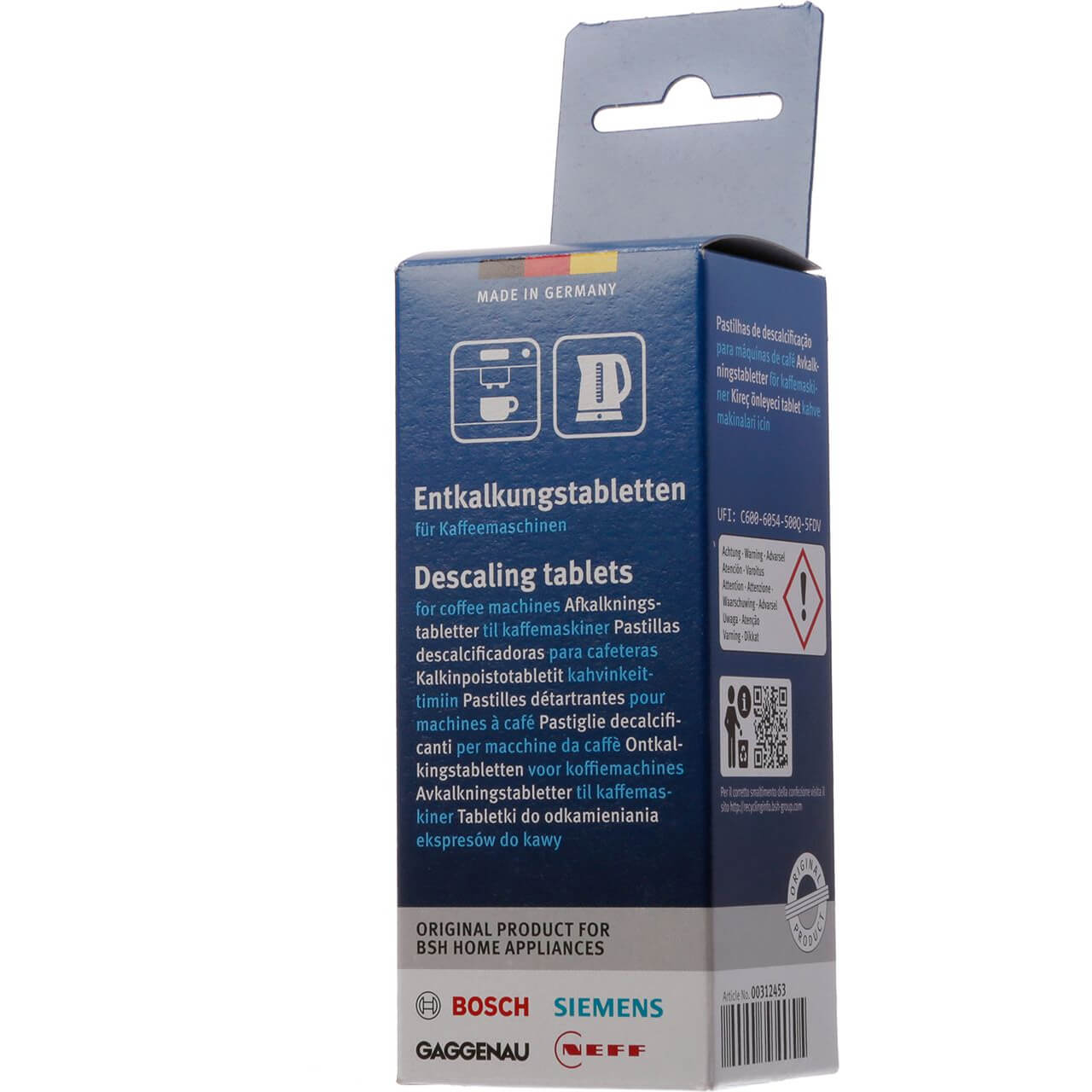 Entkalkungstabletten 6x18g f?r Kaffeemaschinen, Wasserkocher, Hei?wasserspender und SmartGrow (00312453)