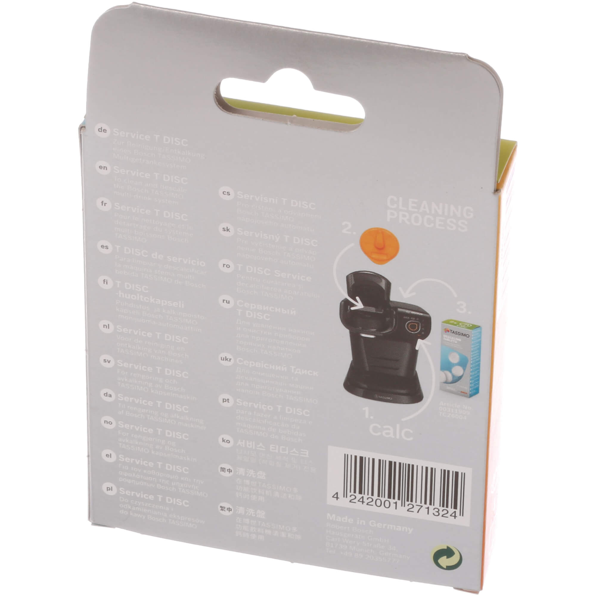 Reinigungsdisc BSH 17001491 TDisc orange f?r Tassimo Kapselautomat (BD-17001491)