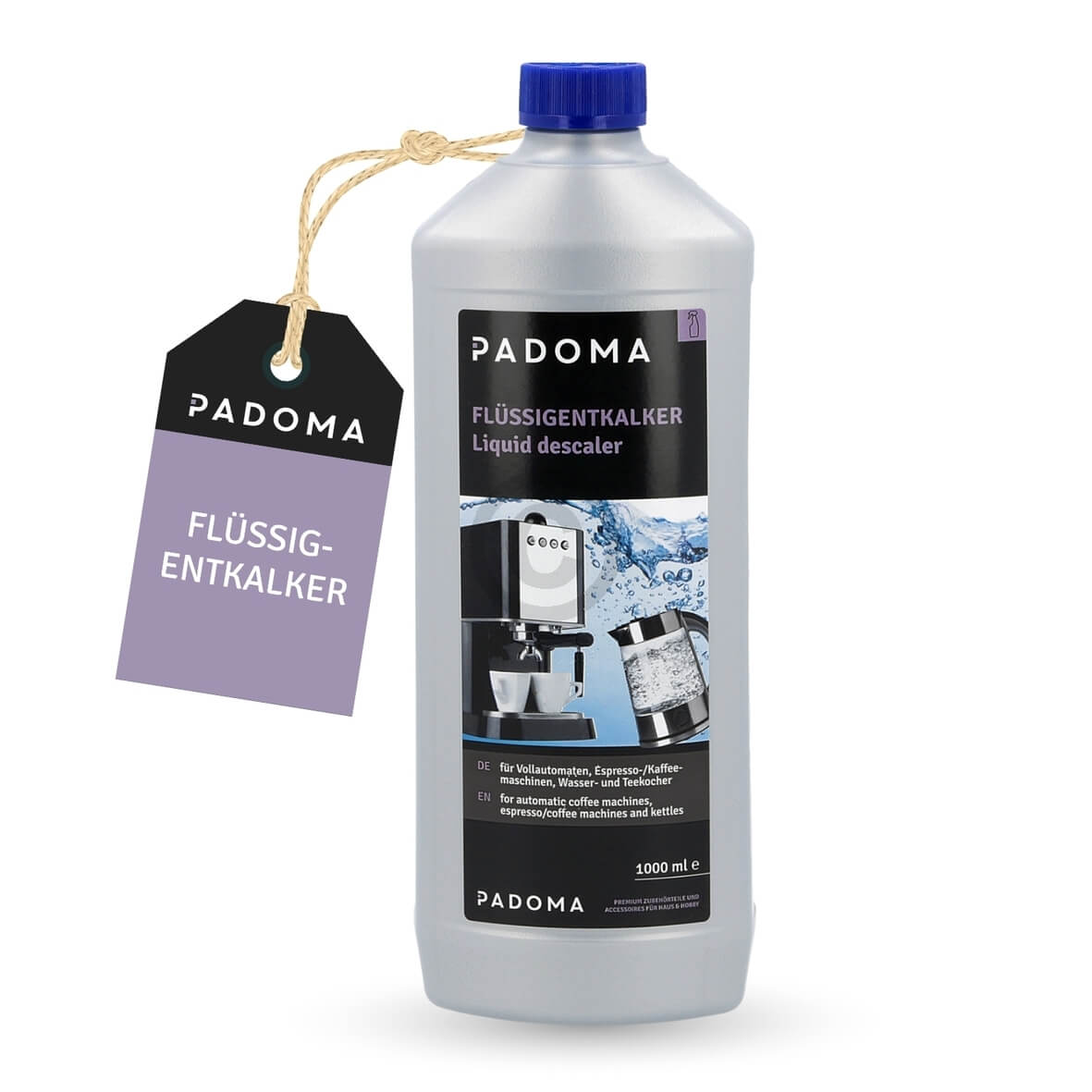 Fl?ssigentkalker PADOMA  f?r Kaffeemaschine Wasserkocher 1000ml (10090133)