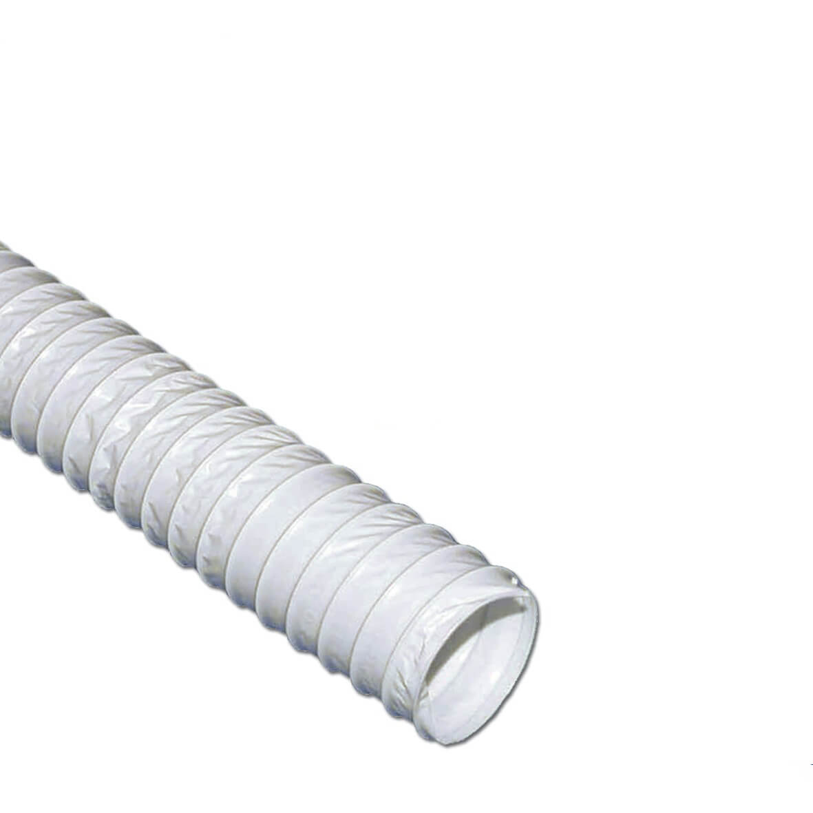 Abluftschlauch 100er rund 2, 5m PVC weiß für Ablufttrockner (KD-10006176)