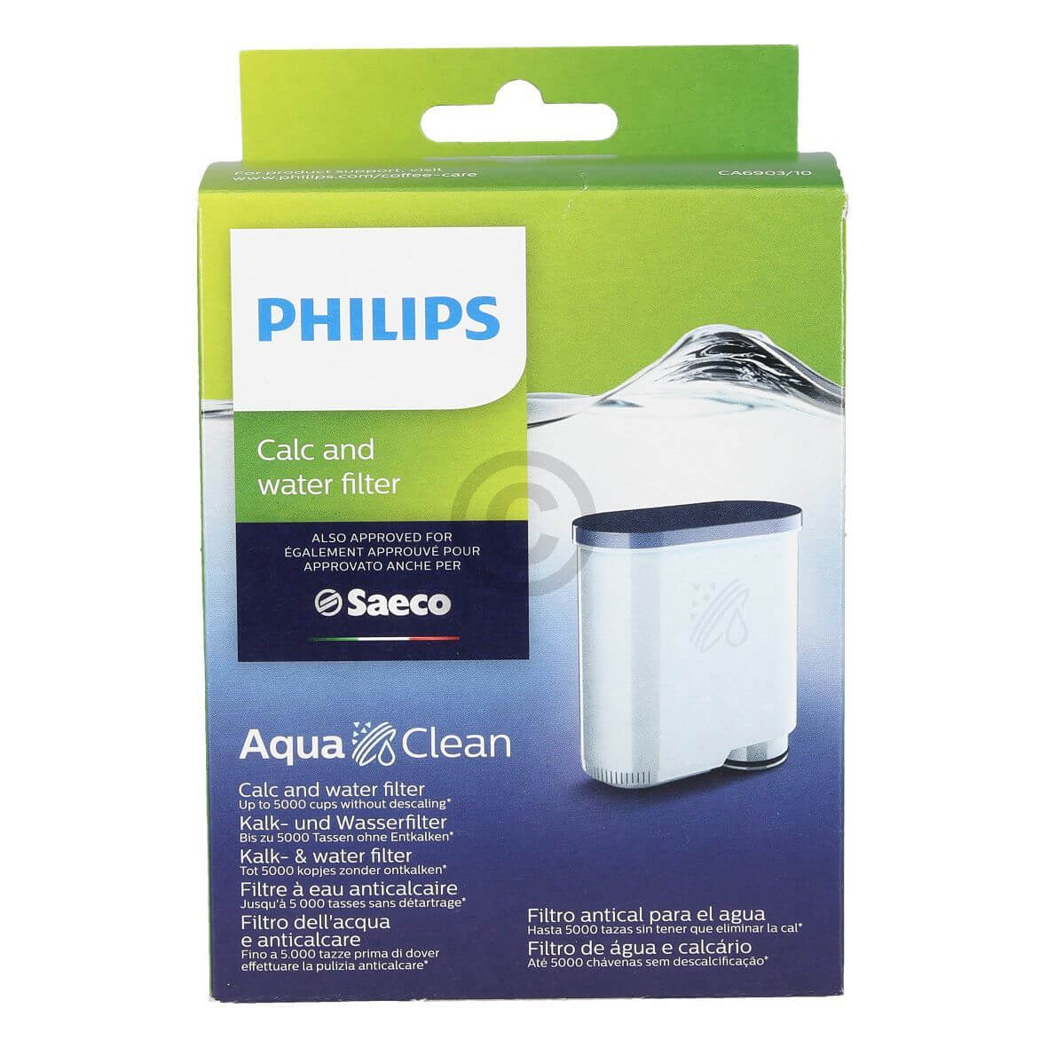 Wasserfilter PHILIPS Saeco 421946039401 AquaClean CA6903/10 f?r Kaffeemaschine Click&Go-System (CA690310)