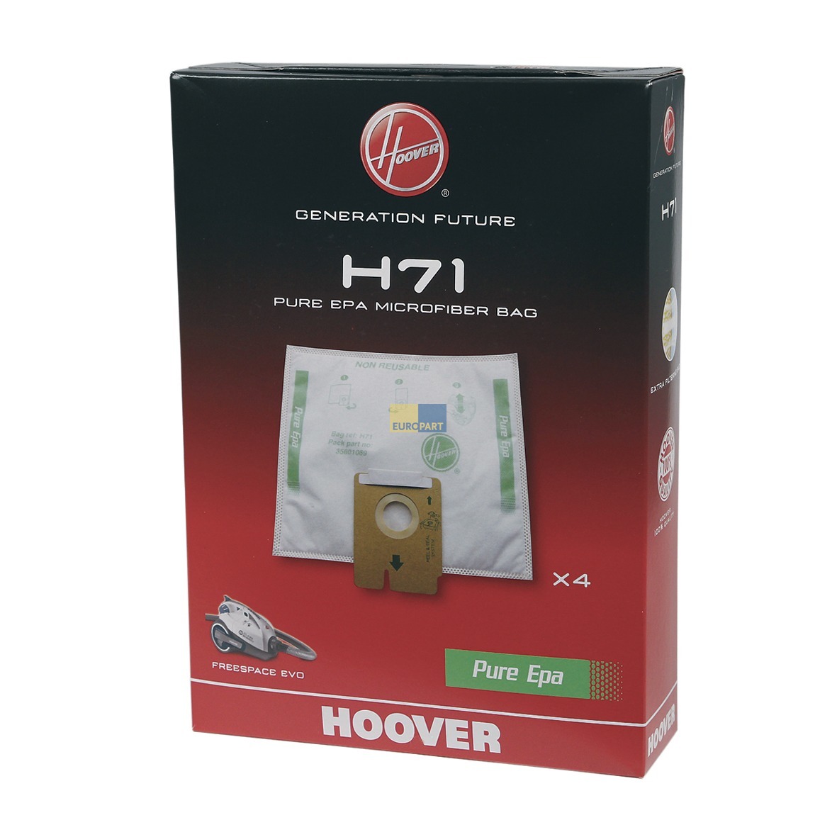 Filterbeutel HOOVER  H71 PureEpa für Staubsauger 4Stk (EA-35601069)